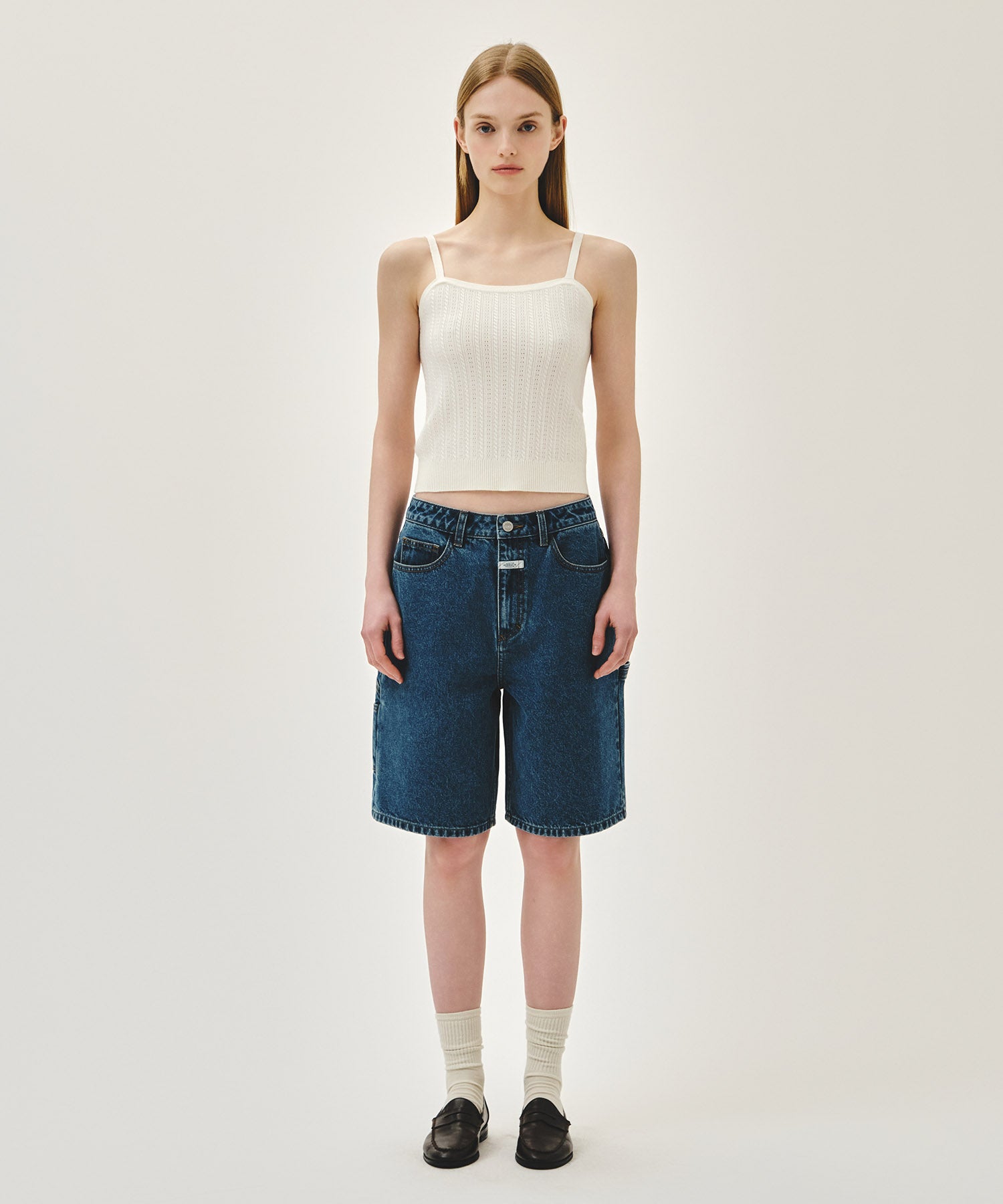 Marithe & Francois Girbaud - Carpenter Denim Shorts (Blue) product image 3 | TRAB K-Fashion Australia
