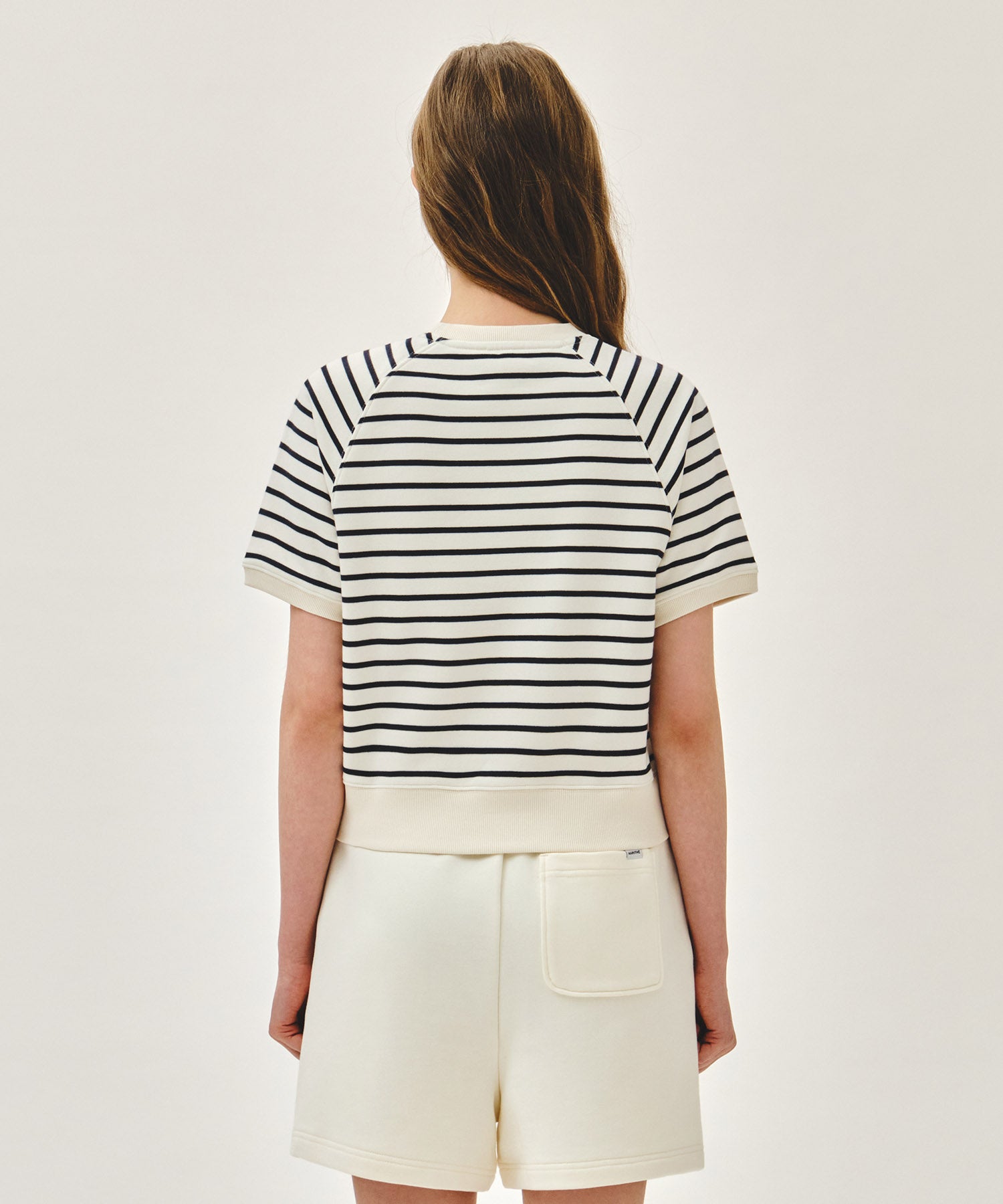 Marithe & Francois Girbaud - Vintage Classic Logo Half Sweatshirt (Ivory) product image 3 | TRAB K-Fashion Australia