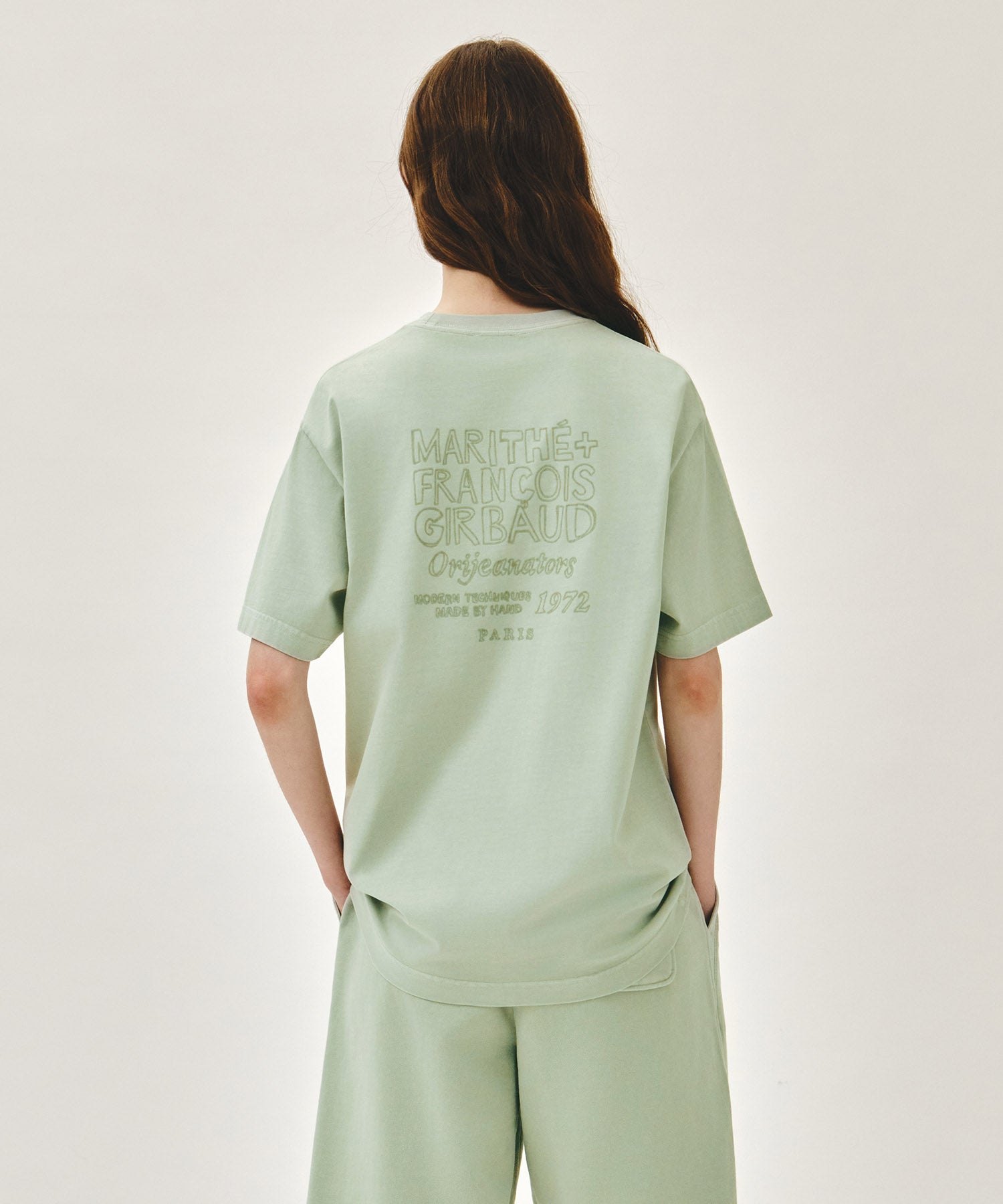 Marithe & Francois Girbaud - Drawing Logo Dyeing Tee (Mint) product image 3 | TRAB K-Fashion Australia