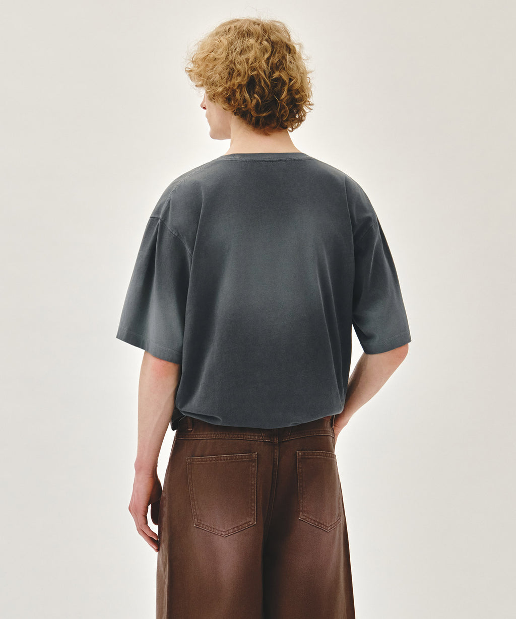 Marithe & Francois Girbaud - Gradation Dyeing Oversized Tee (Charcoal) product image 3 | TRAB K-Fashion Australia