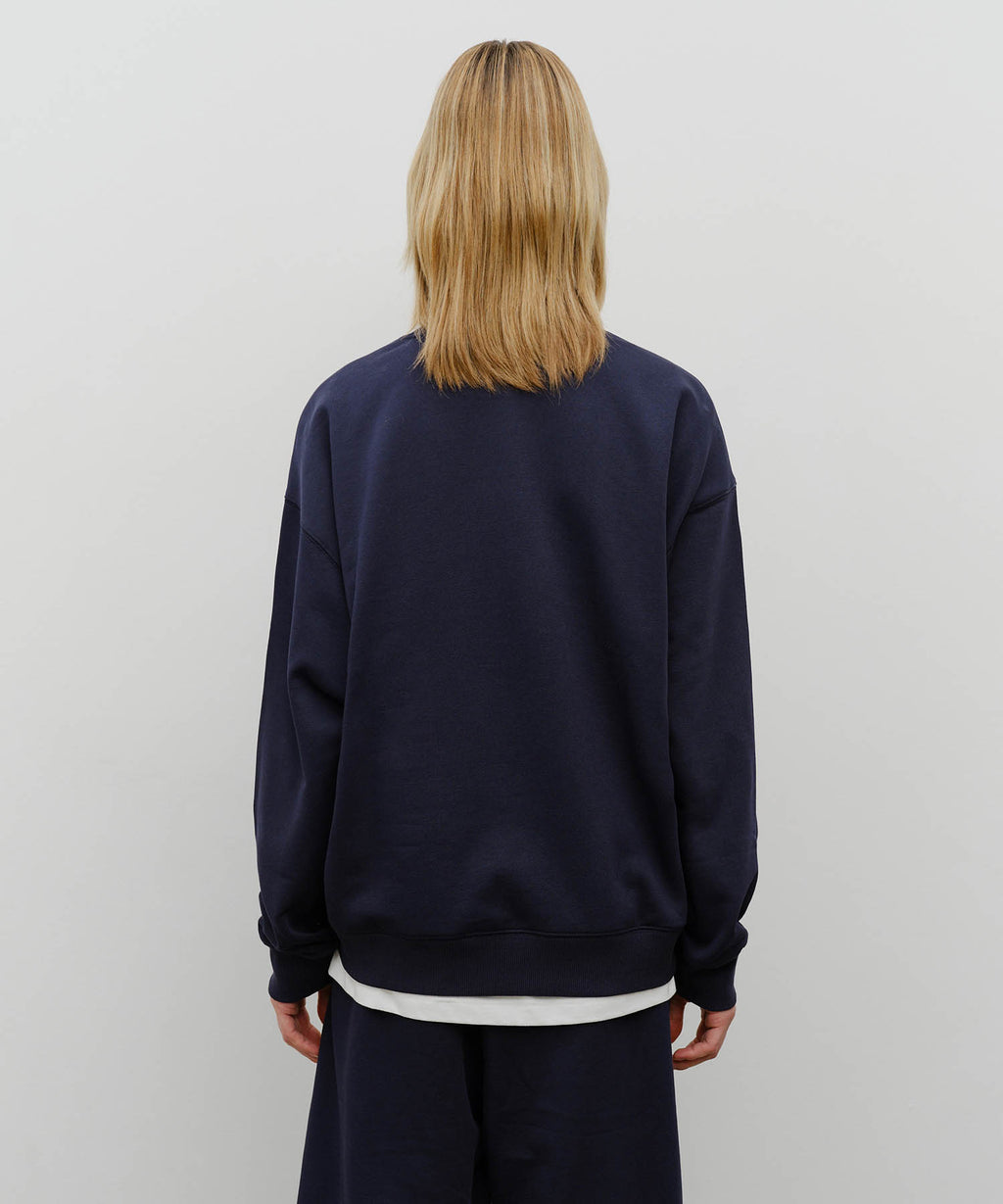 Marithe & Francois Girbaud - Marithe Logo Oversized Sweatshirt (Navy) product image 3 | TRAB K-Fashion Australia