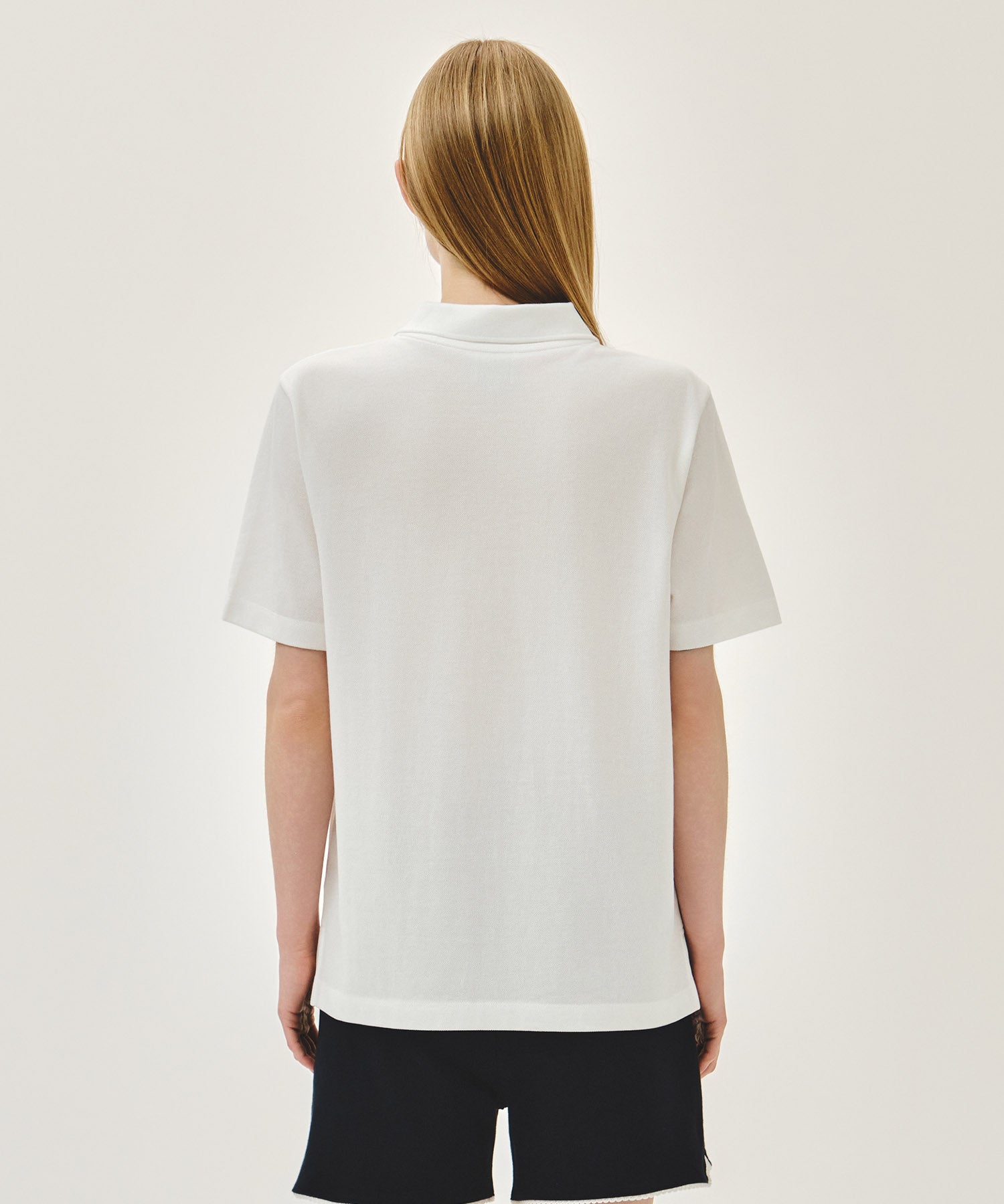 Marithe & Francois Girbaud - Small Classic Logo Pk Collar Tee (White) product image 3 | TRAB K-Fashion Australia