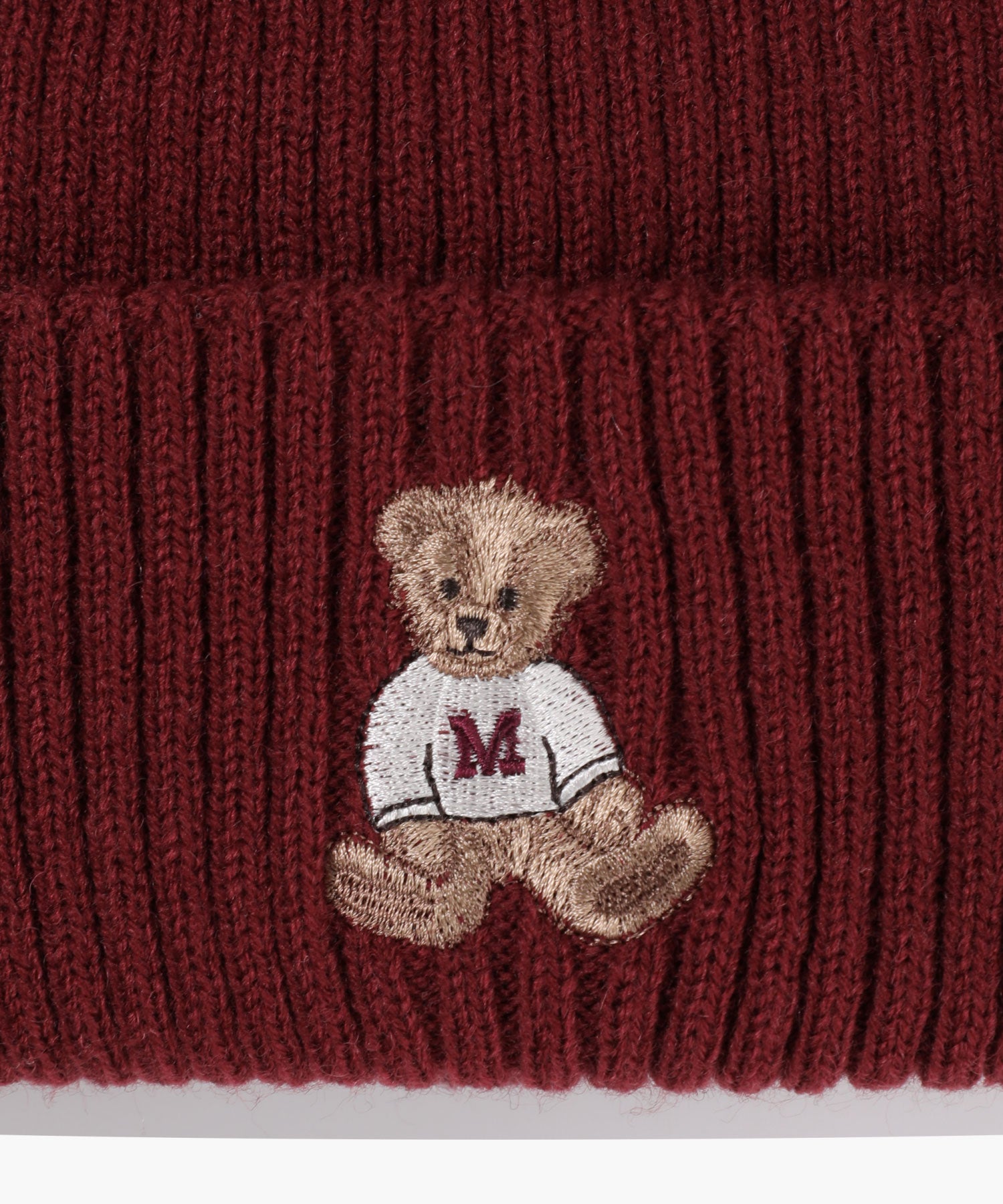 Marithe & Francois Girbaud - Doodle Bear Beanie (Burgundy) product image 3 | TRAB K-Fashion Australia