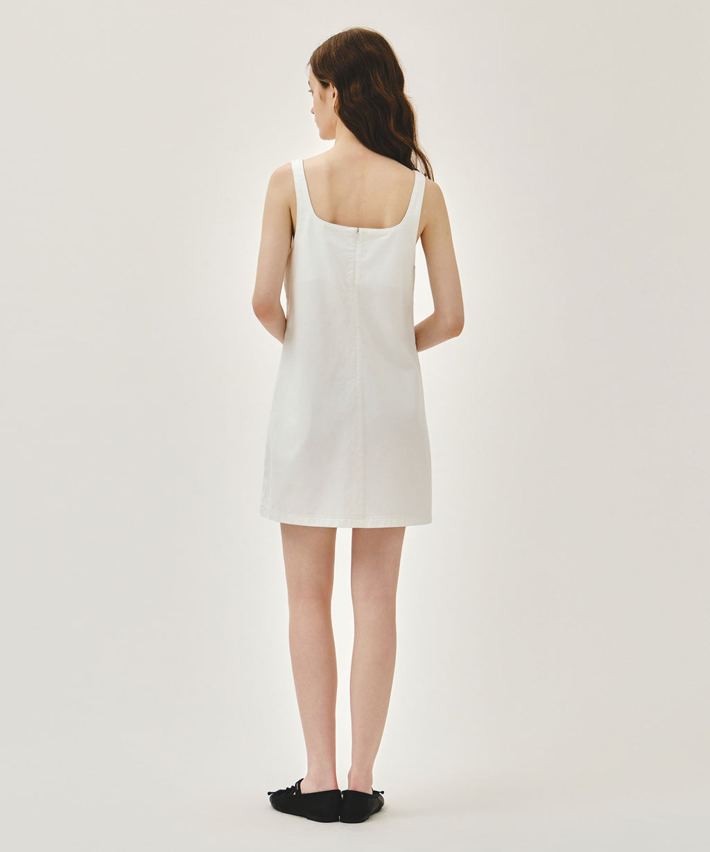 Marithe & Francois Girbaud - Denim Sleeveless Dress (Off White) product image 3 | TRAB K-Fashion Australia