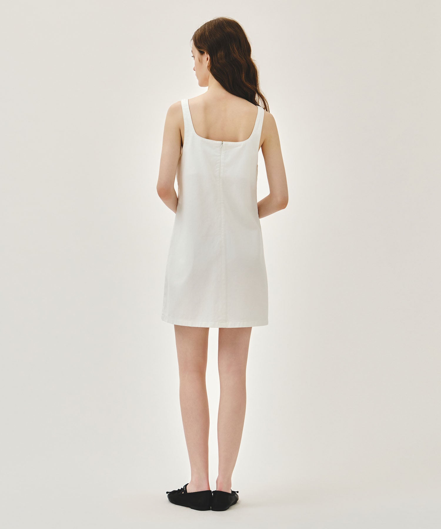 Marithe & Francois Girbaud - Denim Sleeveless Dress (Off White) product image 3 | TRAB K-Fashion Australia
