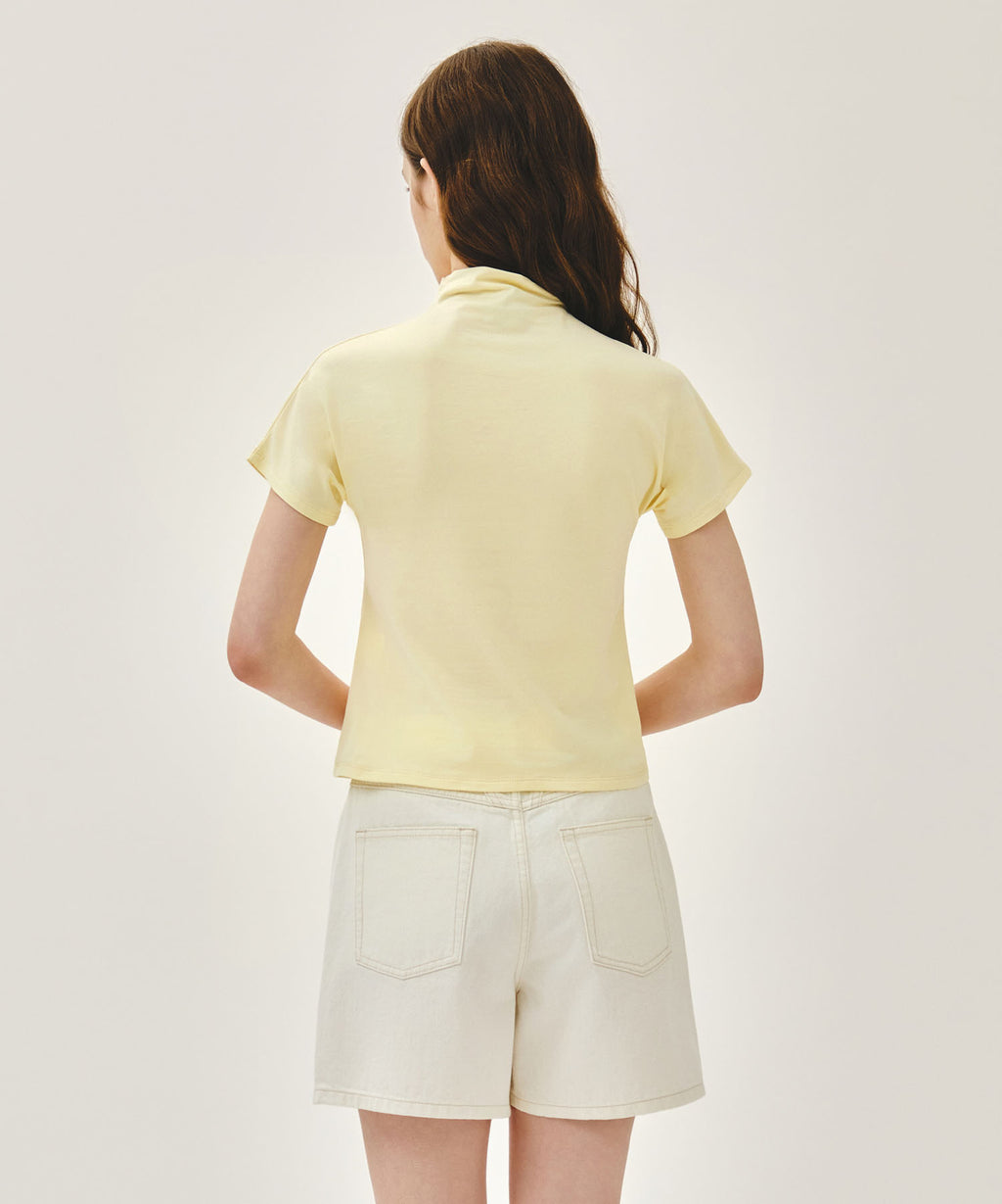 Marithe & Francois Girbaud - Half Neck Tee (Cream) product image 3 | TRAB K-Fashion Australia