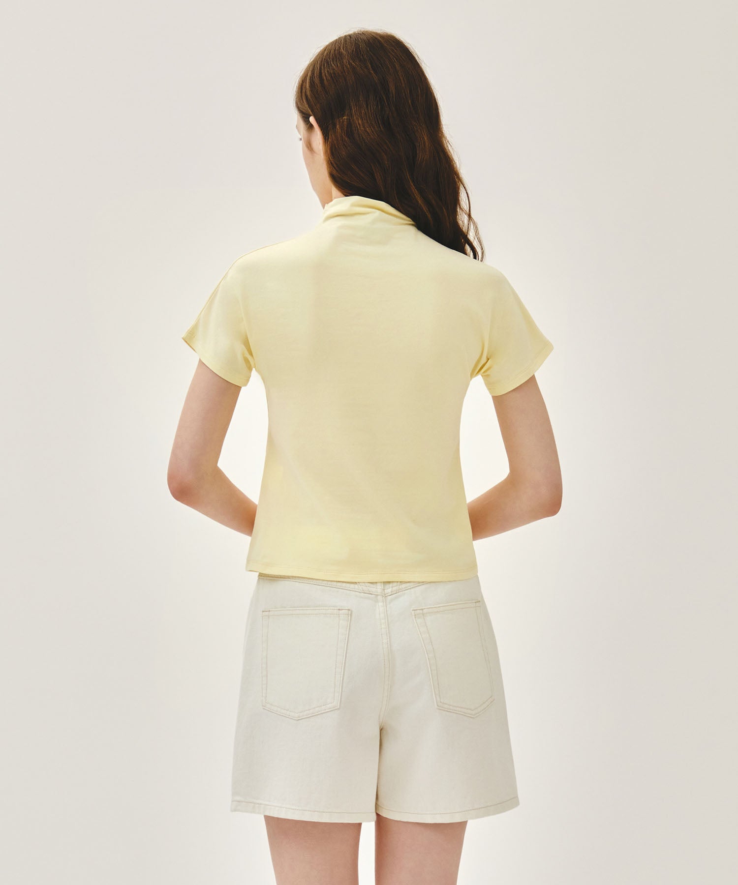 Marithe & Francois Girbaud - Half Neck Tee (Cream) product image 3 | TRAB K-Fashion Australia