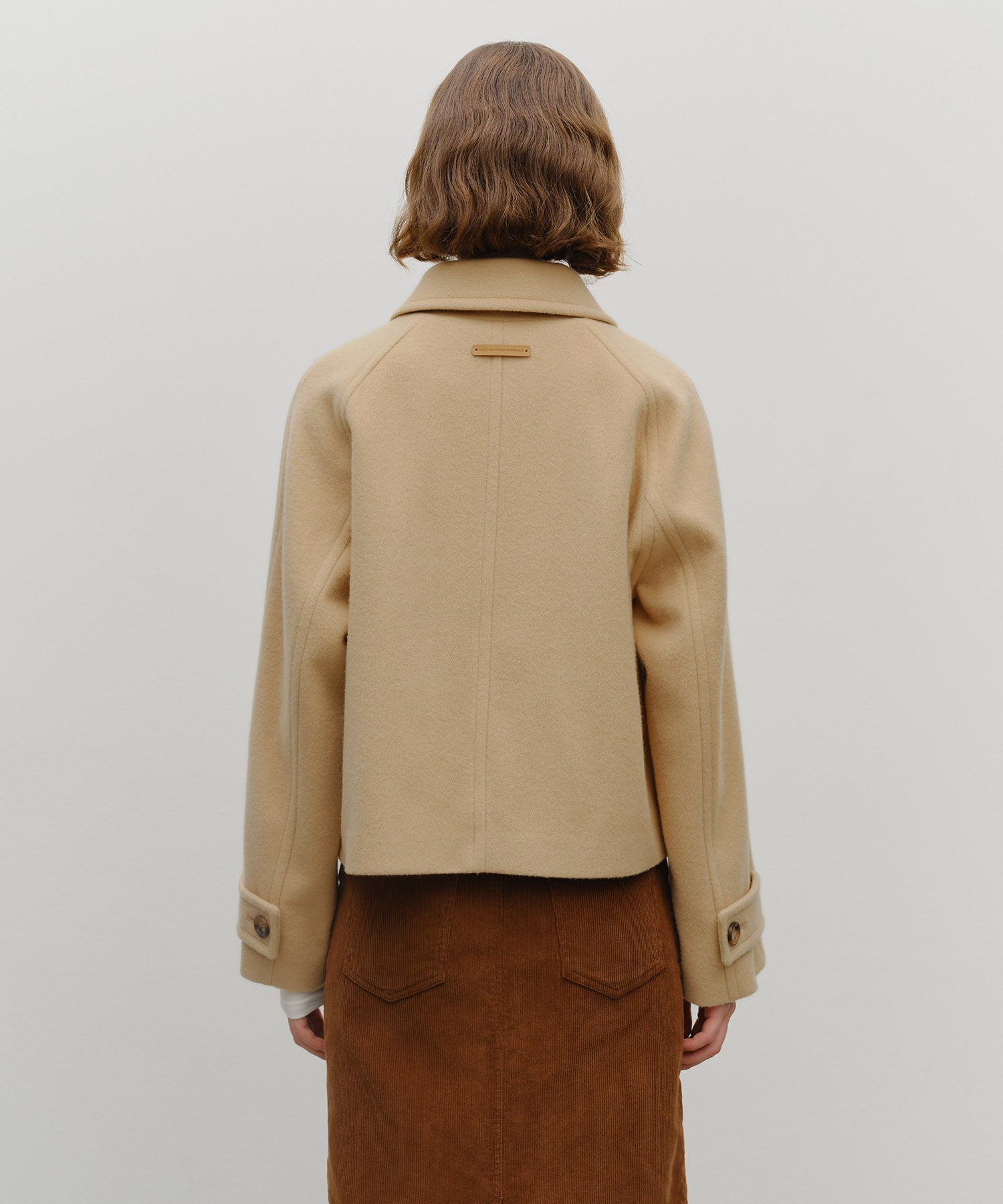 Marithe & Francois Girbaud - Oversized Crop Coat (Beige) product image 3 | TRAB K-Fashion Australia
