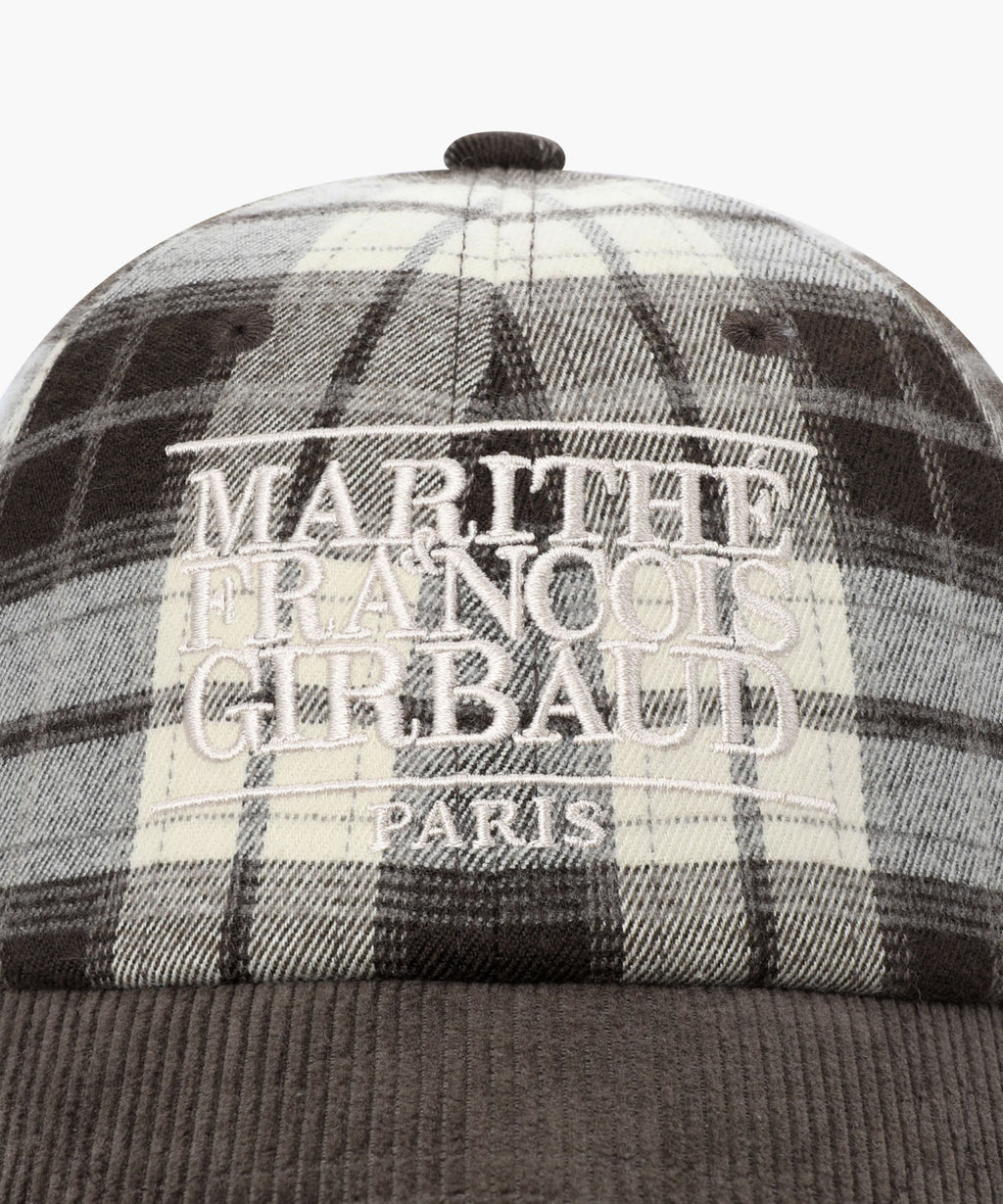 Marithe & Francois Girbaud - Classic Logo Two Tone Check Cap (Brown) product image 3 | TRAB K-Fashion Australia