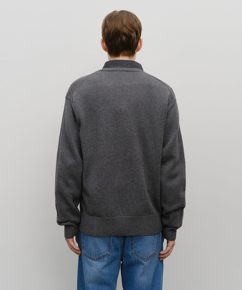 Marithe & Francois Girbaud - Classic Logo Knit Pullover (Charcoal) product image 3 | TRAB K-Fashion Australia