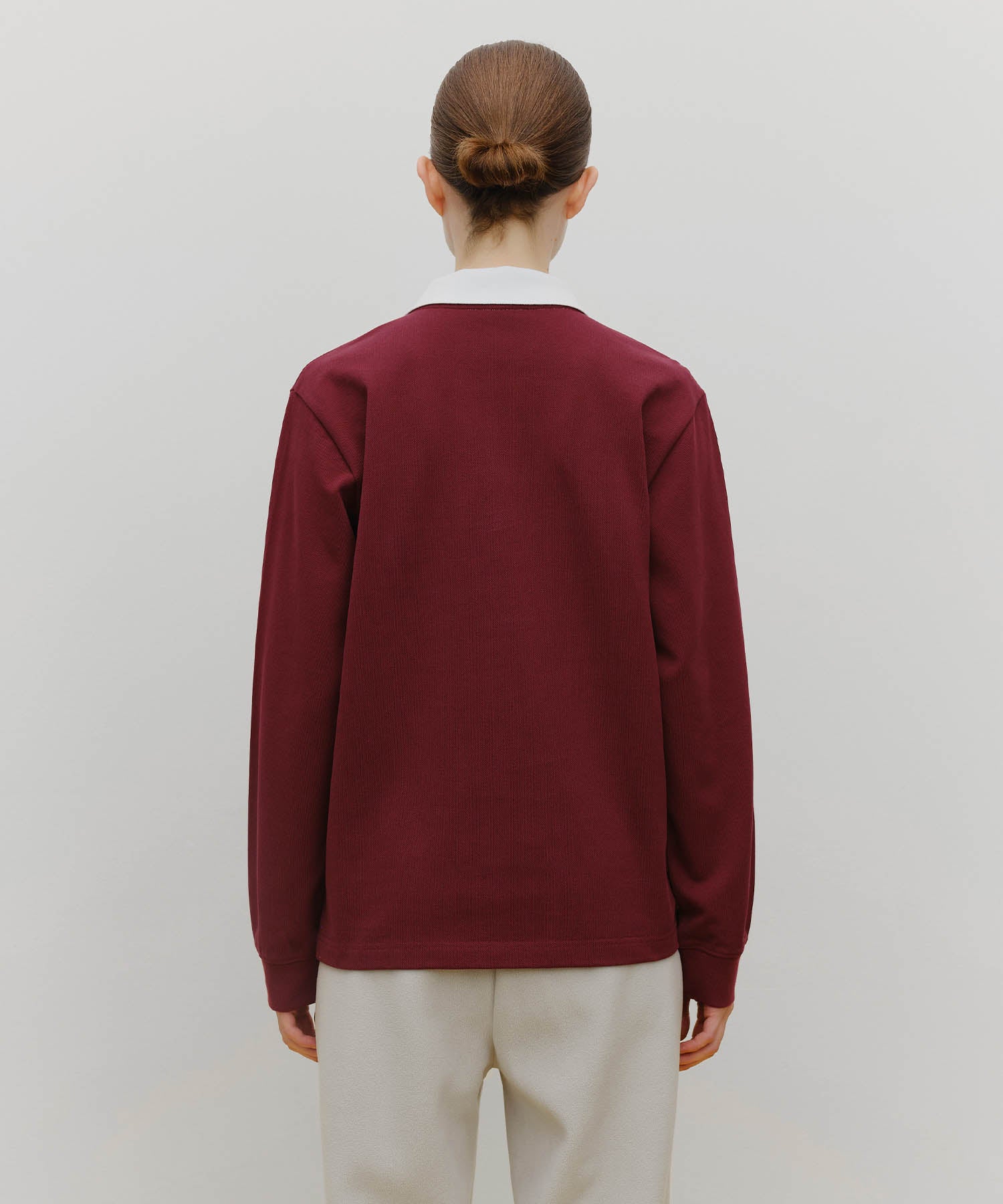 Marithe & Francois Girbaud - Marithe Sport Collar Long Sleeve (Burgundy) product image 3 | TRAB K-Fashion Australia