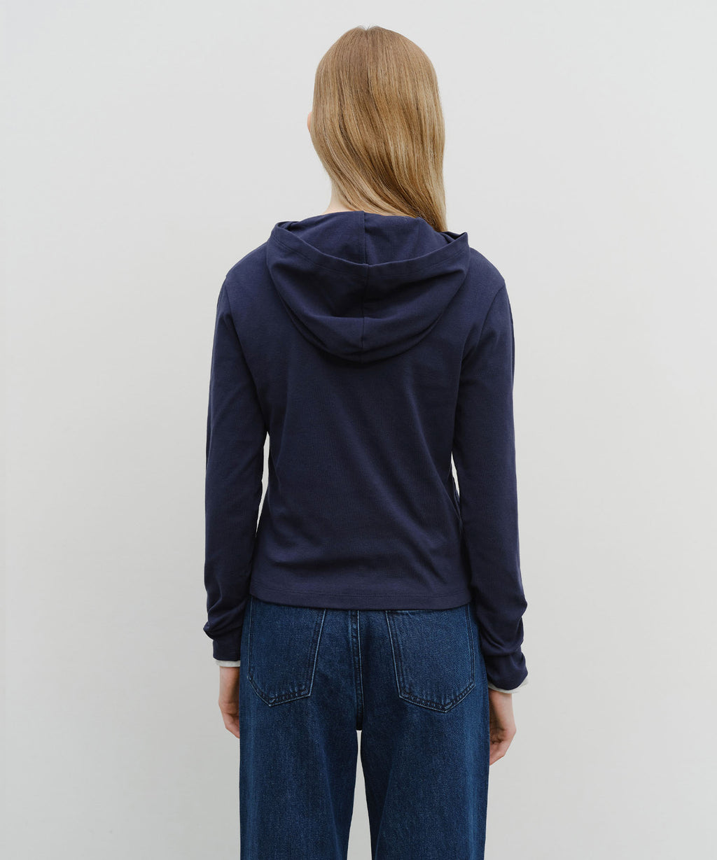 Marithe & Francois Girbaud - Basic Hoodie Long Sleeve (Navy) product image 3 | TRAB K-Fashion Australia