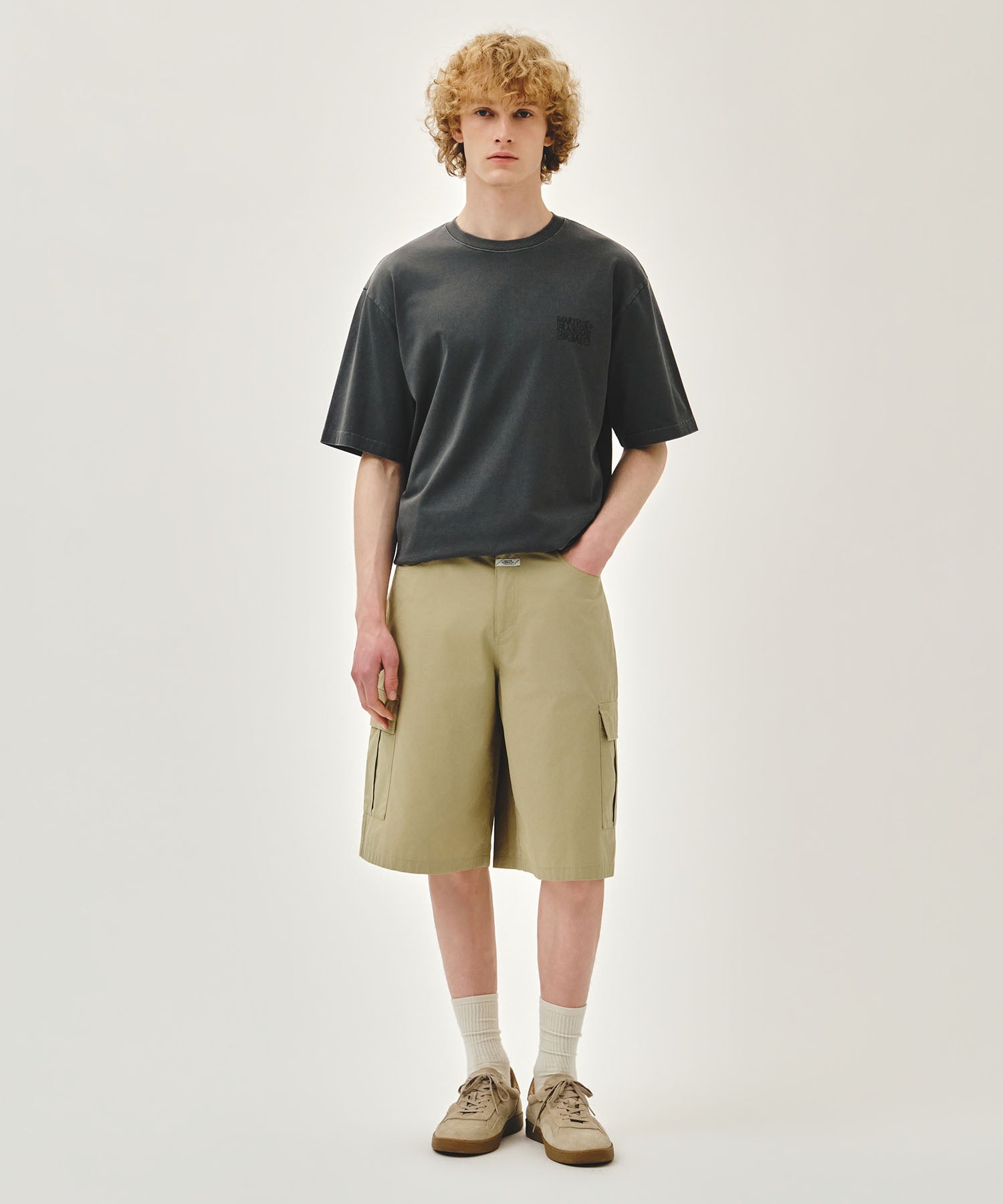 Marithe & Francois Girbaud - Cargo Half Pants (Beige) product image 3 | TRAB K-Fashion Australia