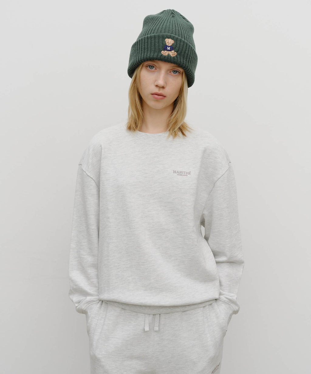 Marithe & Francois Girbaud - Regular Logo Sweat Set-up (Light Heather Gray) product image 3 | TRAB K-Fashion Australia
