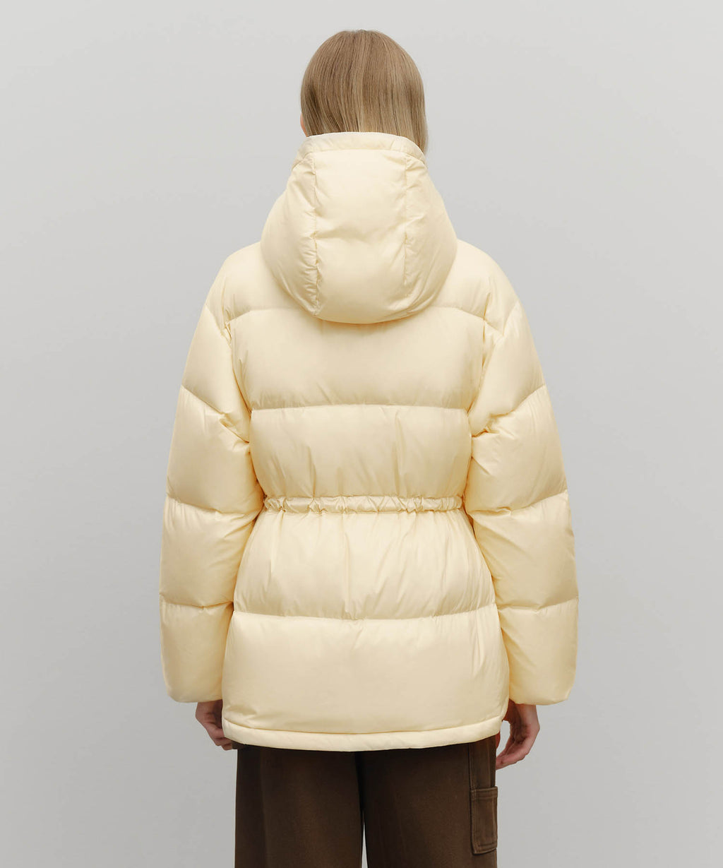 Marithe & Francois Girbaud - Waist String Mid Down Jacket (Light Beige) product image 3 | TRAB K-Fashion Australia