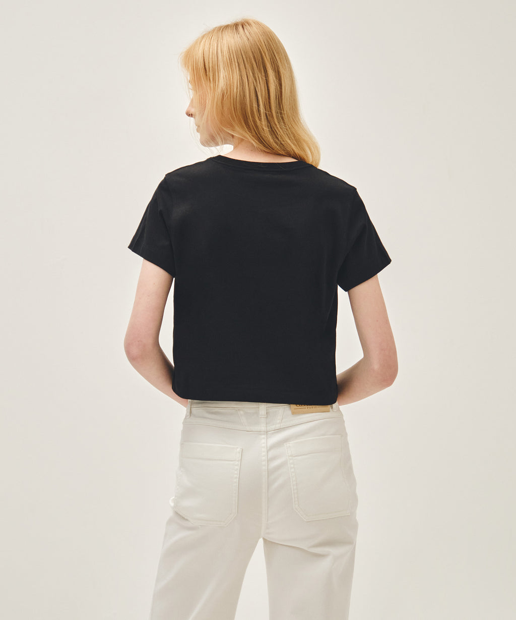 Marithe & Francois Girbaud - Classic Logo Crop Tee (Black) product image 3 | TRAB K-Fashion Australia