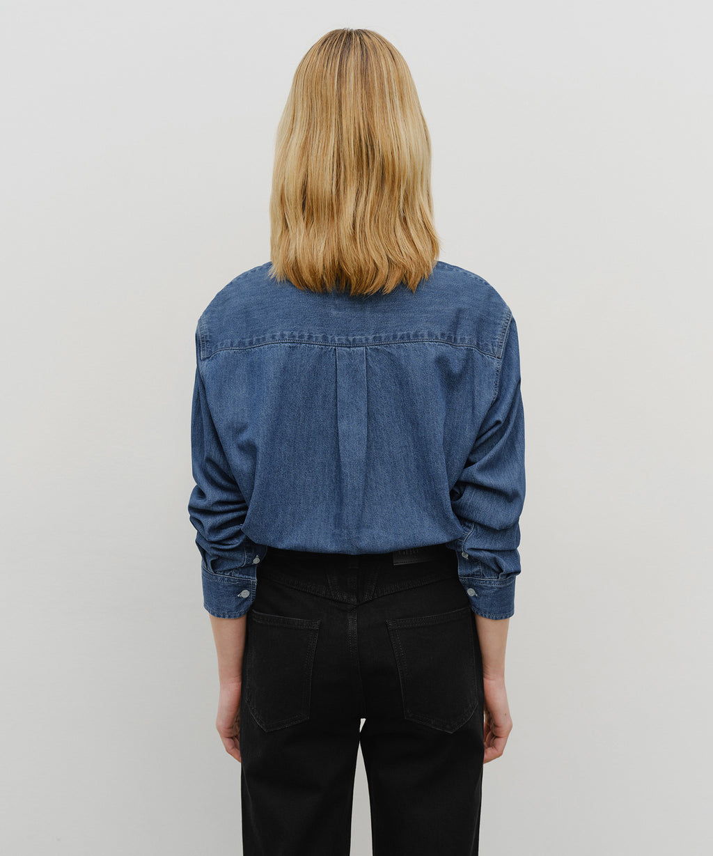 Marithe & Francois Girbaud - Logo Denim Shirt (Blue) product image 3 | TRAB K-Fashion Australia