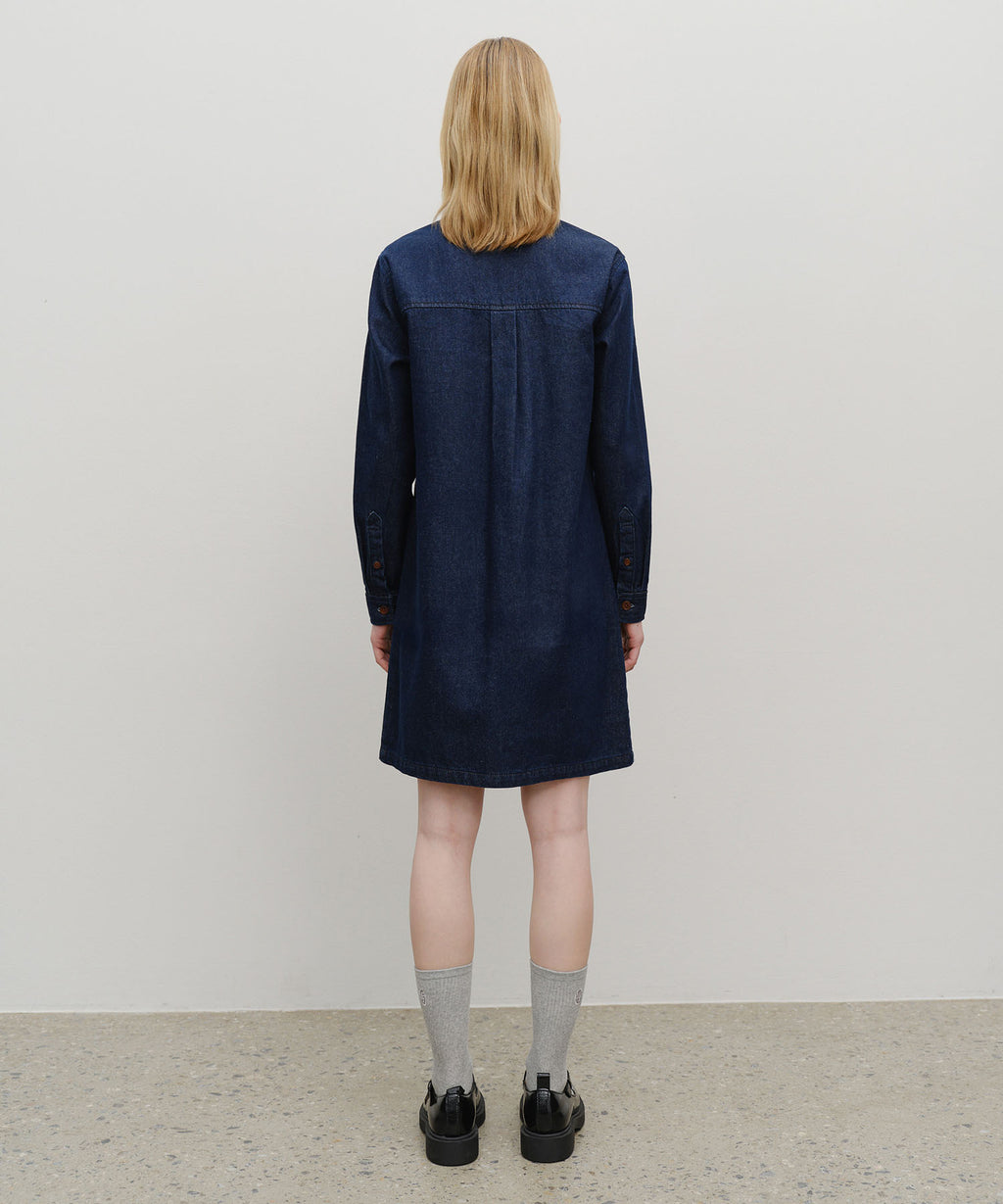 Marithe & Francois Girbaud - Denim Long Sleeve Dress (Dark Blue) product image 3 | TRAB K-Fashion Australia