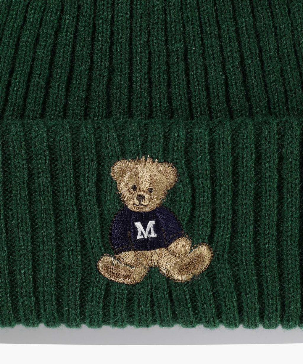 Marithe & Francois Girbaud - Doodle Bear Beanie (Dark Green) product image 3 | TRAB K-Fashion Australia