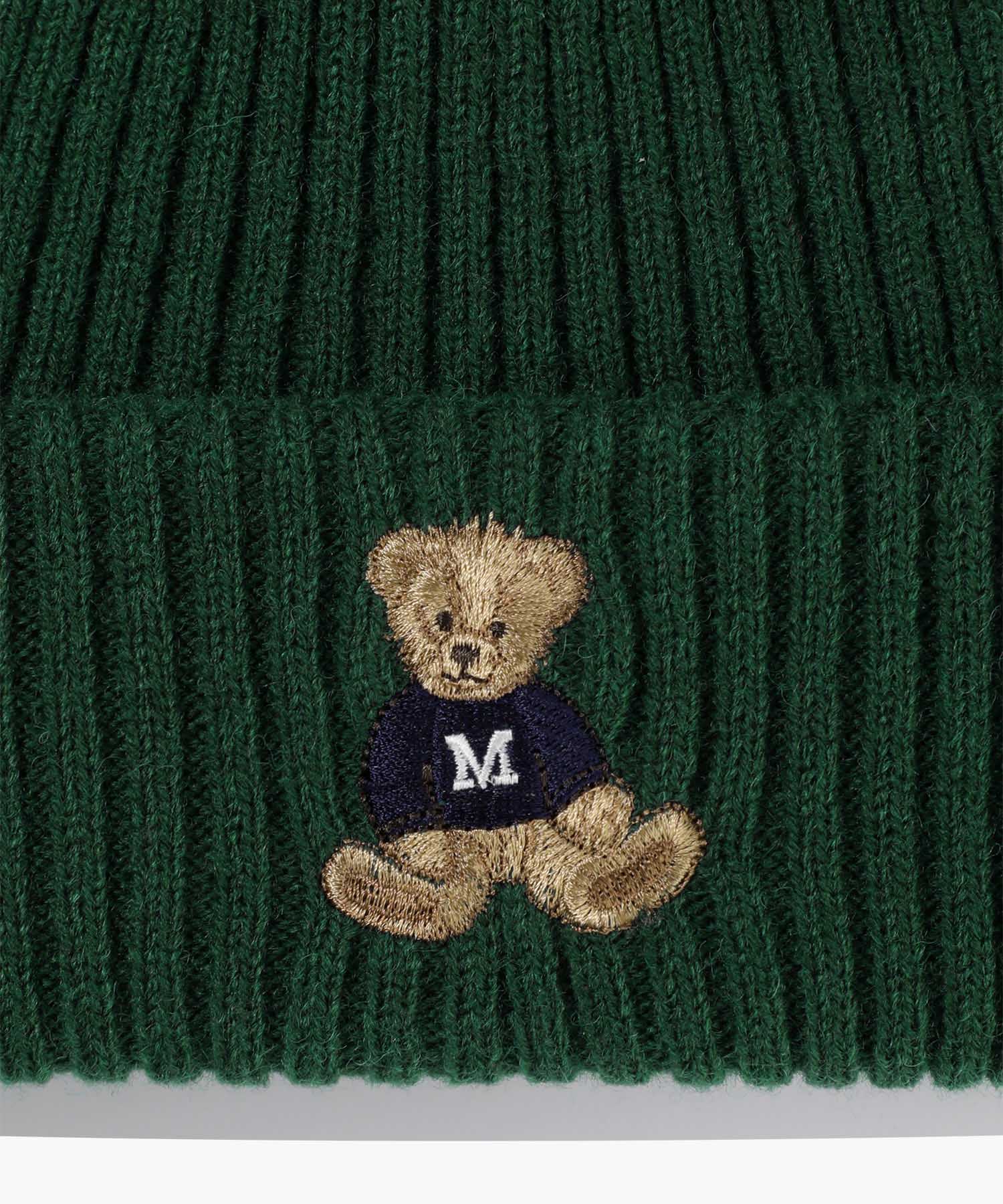 Marithe & Francois Girbaud - Doodle Bear Beanie (Dark Green) product image 3 | TRAB K-Fashion Australia
