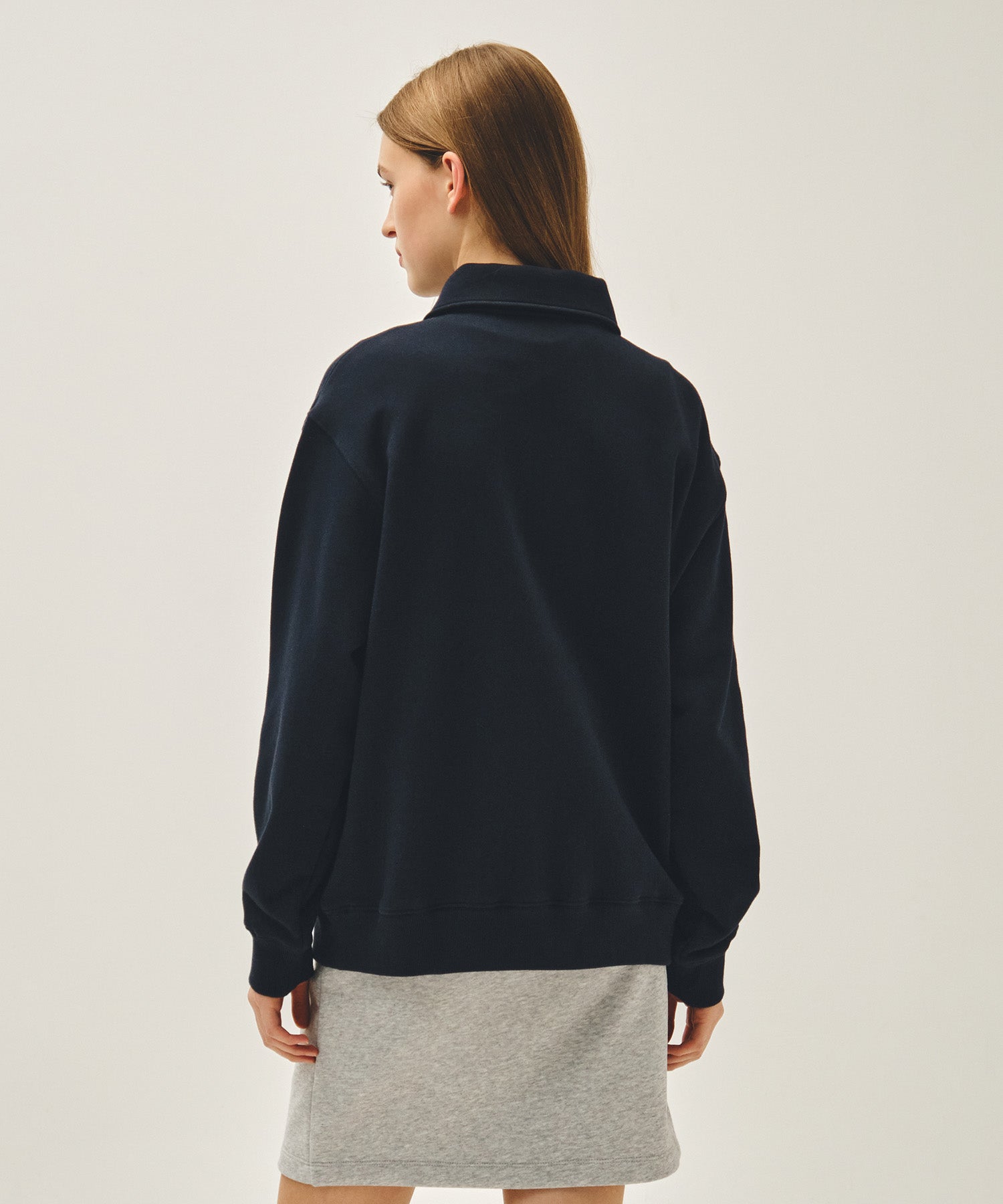 Marithe & Francois Girbaud - Classic Logo Wappen Collar Sweatshirt (Navy) product image 3 | TRAB K-Fashion Australia