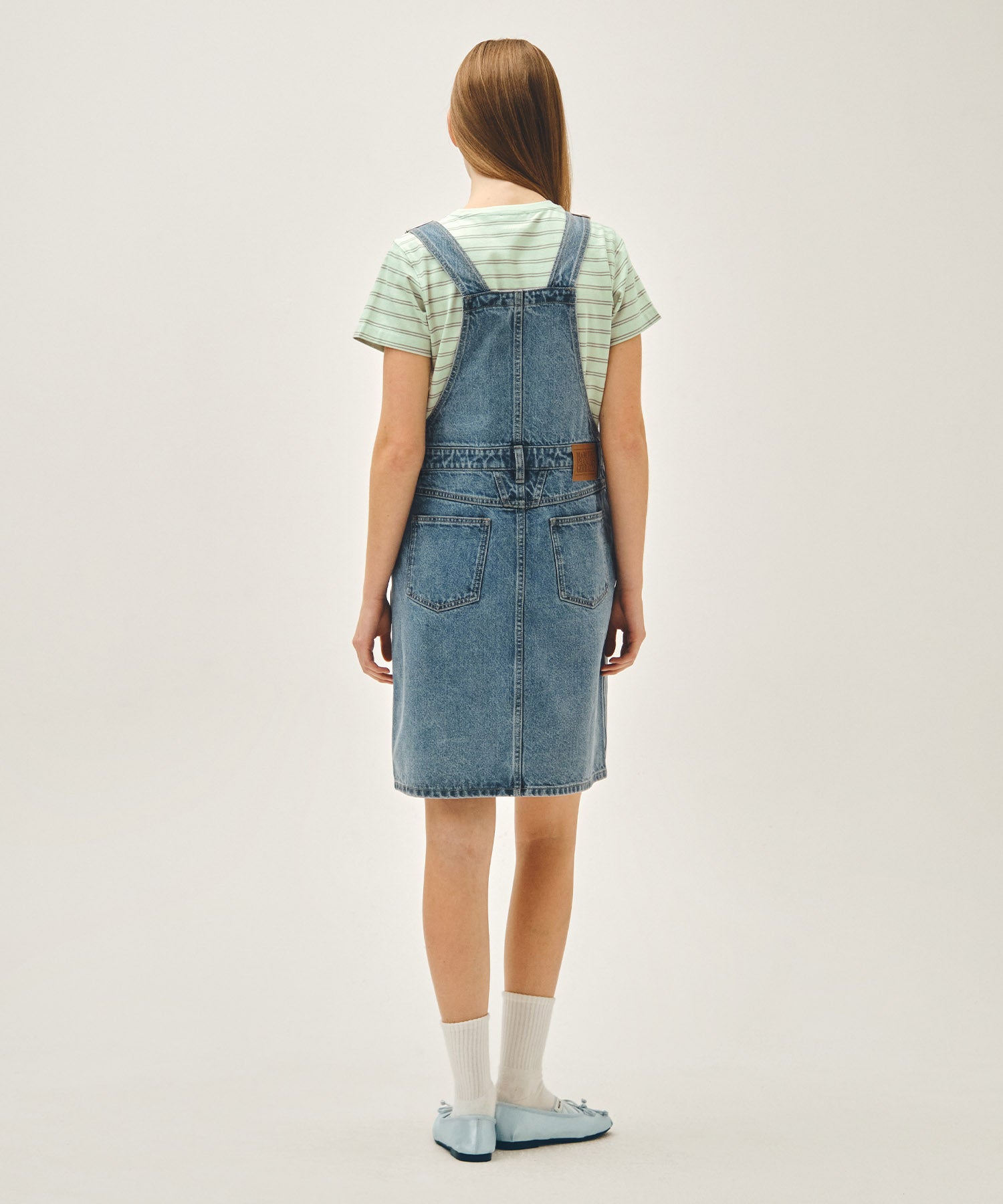 Marithe & Francois Girbaud - Denim Overall Midi Skirt (Blue) product image 3 | TRAB K-Fashion Australia