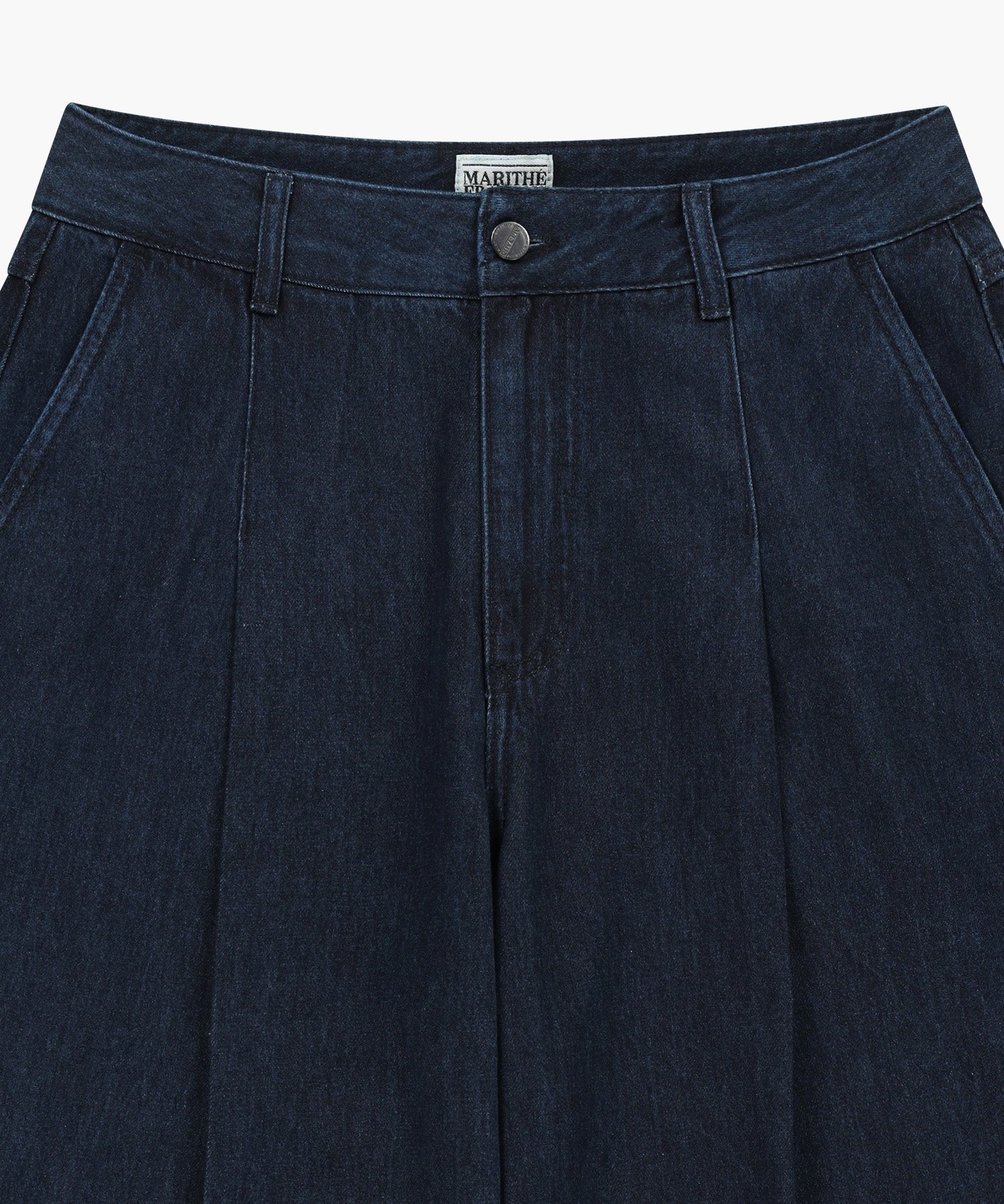 Marithe & Francois Girbaud - Wide Fit Tuck Denim Pants (Indigo) product image 3 | TRAB K-Fashion Australia