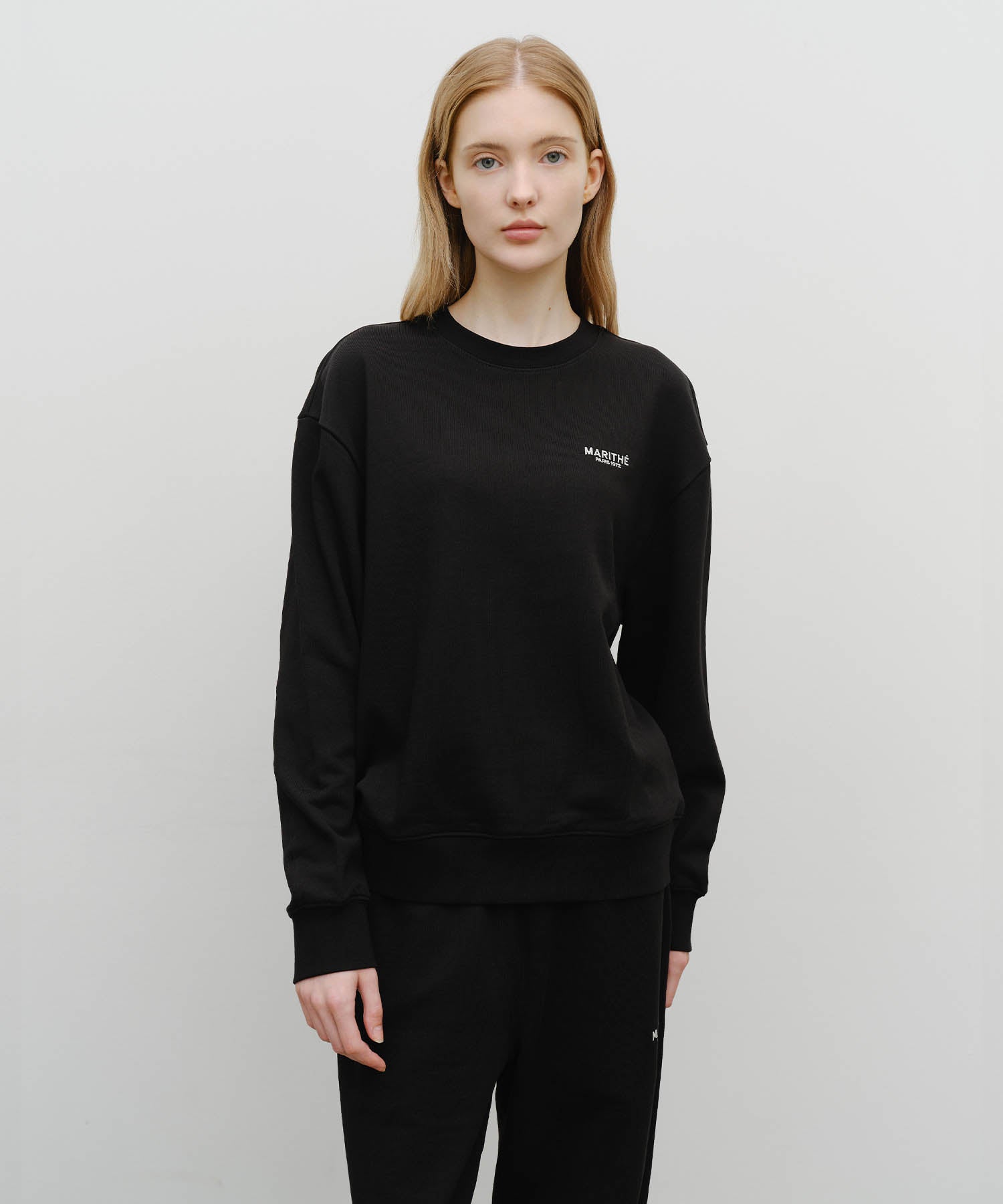 Marithe & Francois Girbaud - Regular Logo Sweat Set-up (Black) product image 3 | TRAB K-Fashion Australia