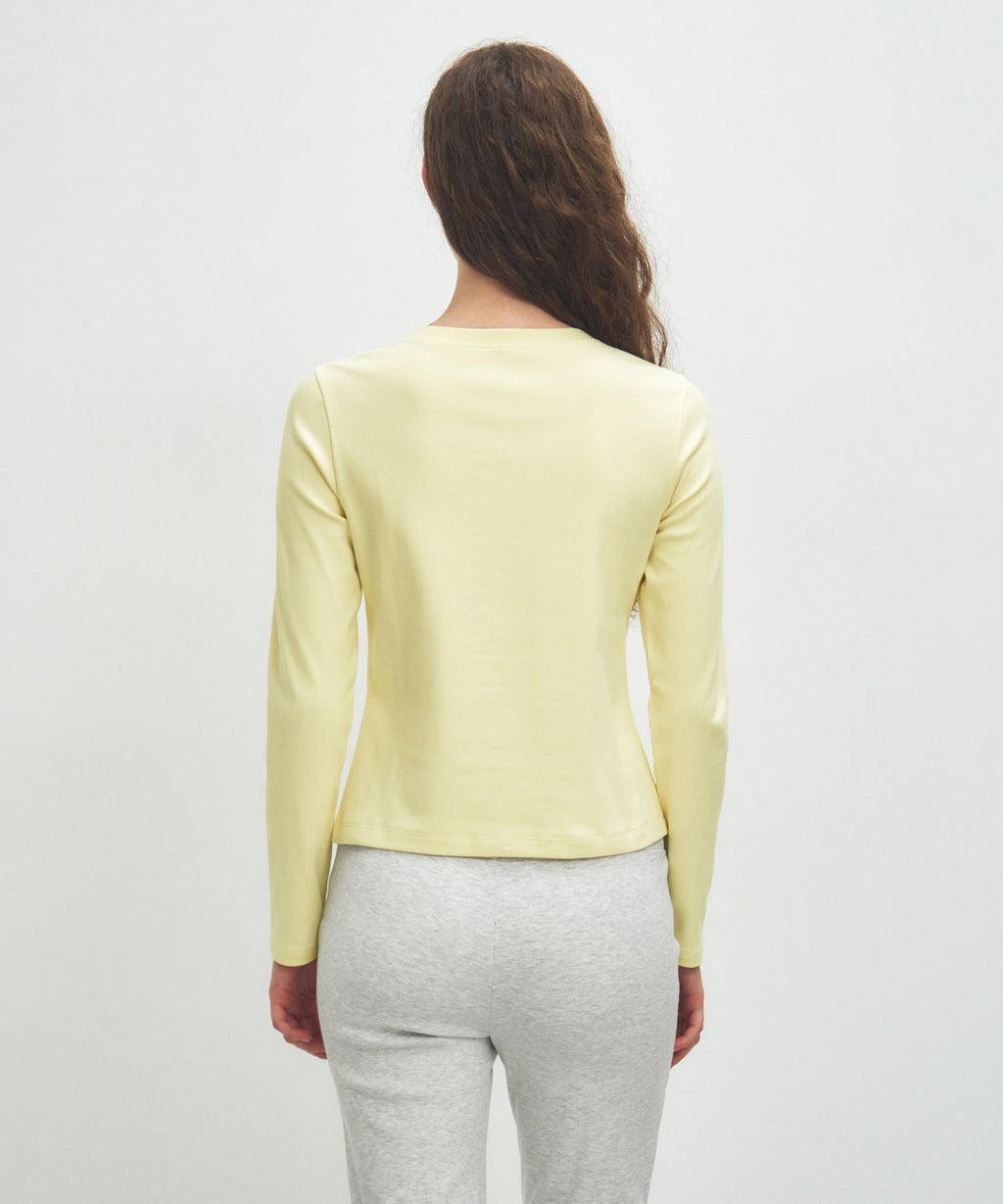 Marithe & Francois Girbaud - Basic Long Sleeve (Light Yellow) product image 3 | TRAB K-Fashion Australia