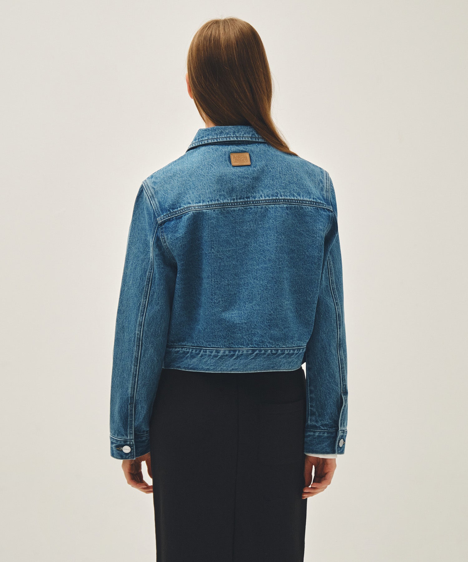 Marithe & Francois Girbaud - Crop Denim Blouson Jacket (Blue) product image 3 | TRAB K-Fashion Australia