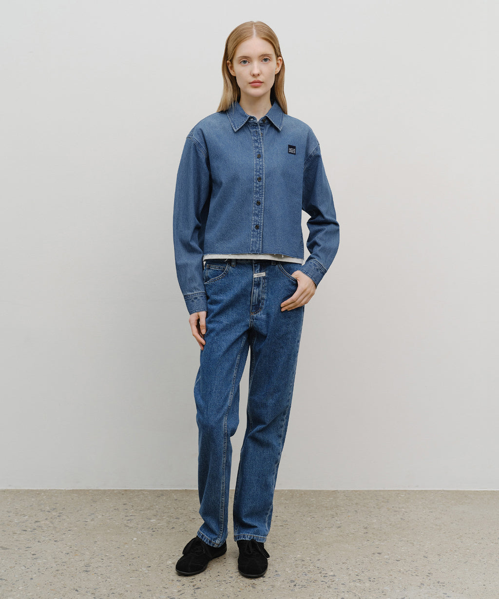 Marithe & Francois Girbaud - Slim Straight Denim Pants (Blue) product image 3 | TRAB K-Fashion Australia