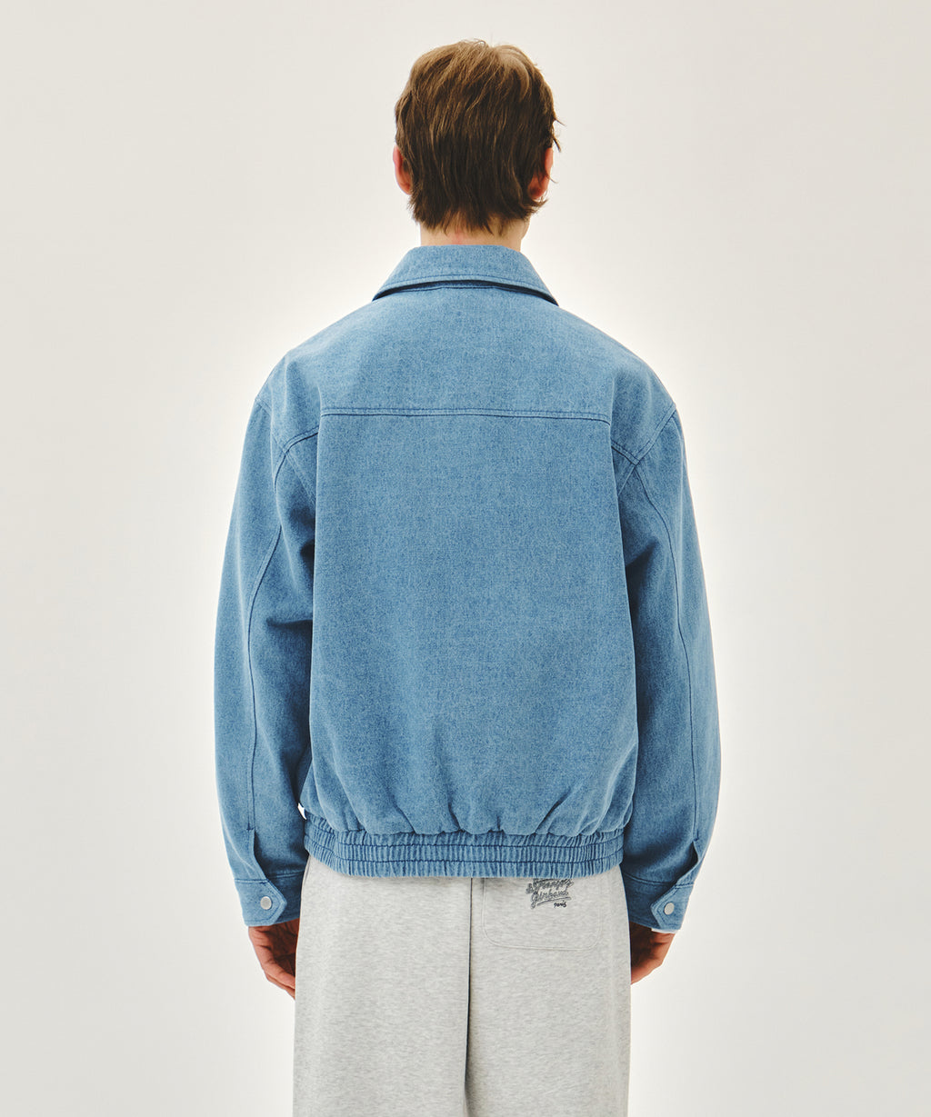 Marithe & Francois Girbaud - Denim Harrington Jacket (Blue) product image 3 | TRAB K-Fashion Australia