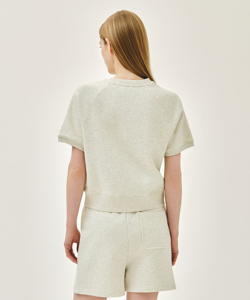 Marithe & Francois Girbaud - Vintage Classic Logo Half Sweatshirt (Oatmeal) product image 3 | TRAB K-Fashion Australia
