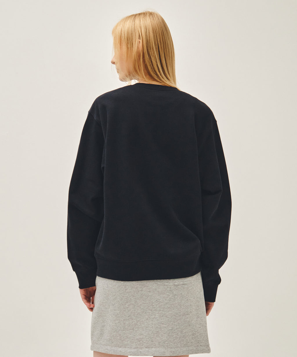 Marithe & Francois Girbaud - Classic Logo Embroidery Sweatshirt (Navy) product image 3 | TRAB K-Fashion Australia