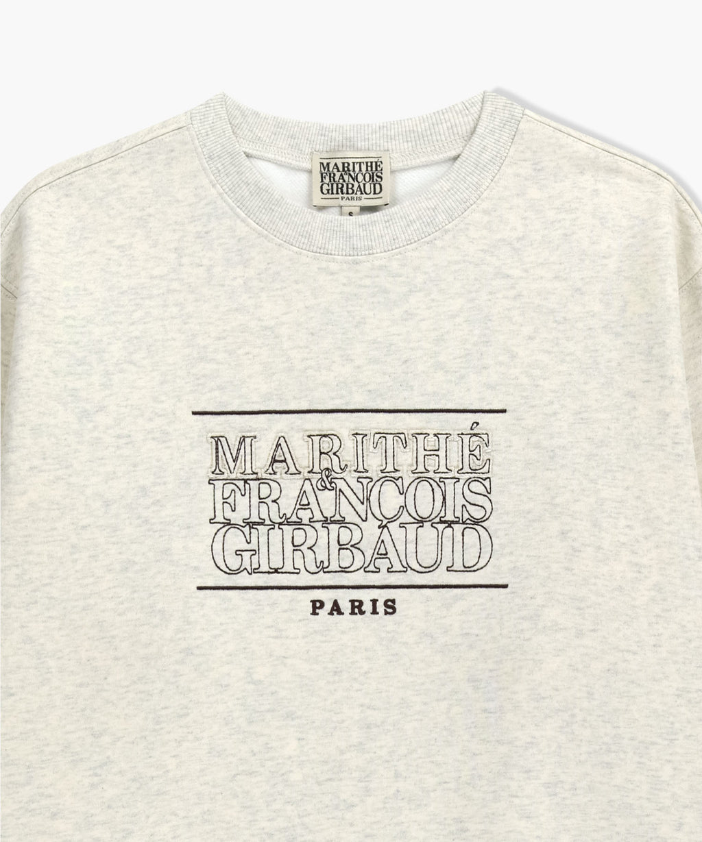 Marithe & Francois Girbaud - Stitch Classic Logo Sweatshirt (brushed) (Oatmeal) product image 3 | TRAB K-Fashion Australia