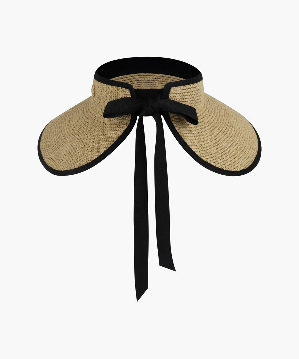 Marithe & Francois Girbaud - Circle Logo Wide Sun Visor (Black) product image 3 | TRAB K-Fashion Australia