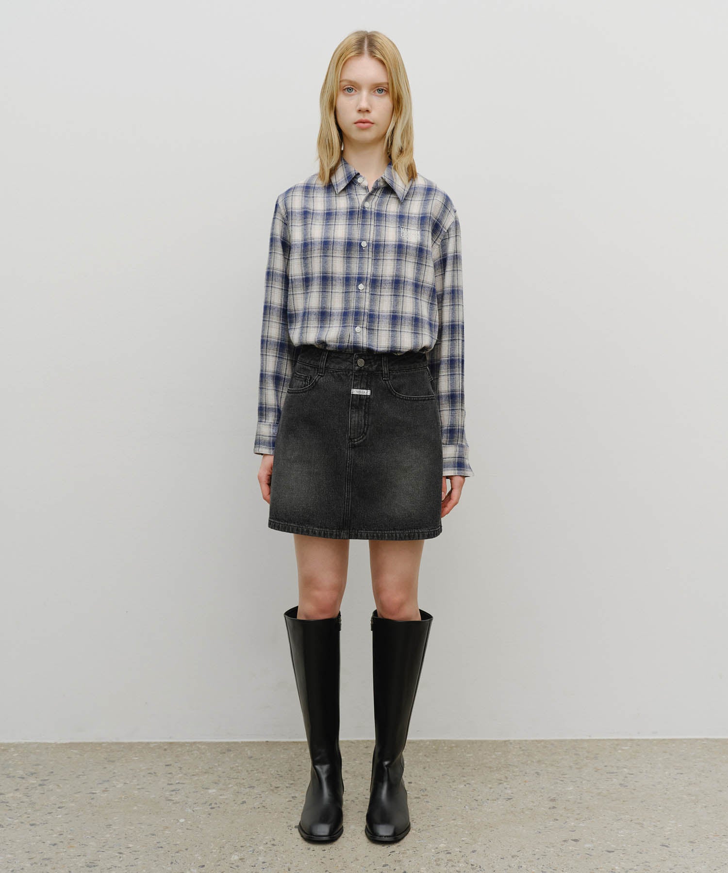 Marithe & Francois Girbaud - Denim Mini Skirt (Black) product image 7 | TRAB K-Fashion Australia
