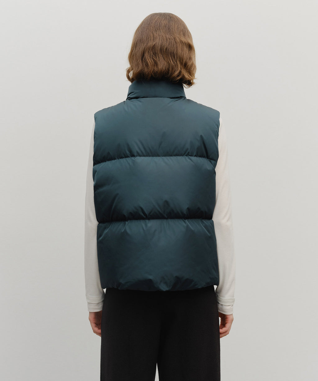 Marithe & Francois Girbaud - Classic Logo Down Vest (Dark Teal) product image 3 | TRAB K-Fashion Australia