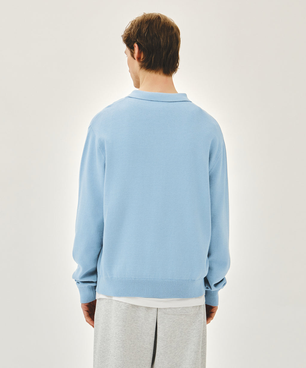 Marithe & Francois Girbaud - Small Classic Logo Collar Knit (Sky Blue) product image 3 | TRAB K-Fashion Australia