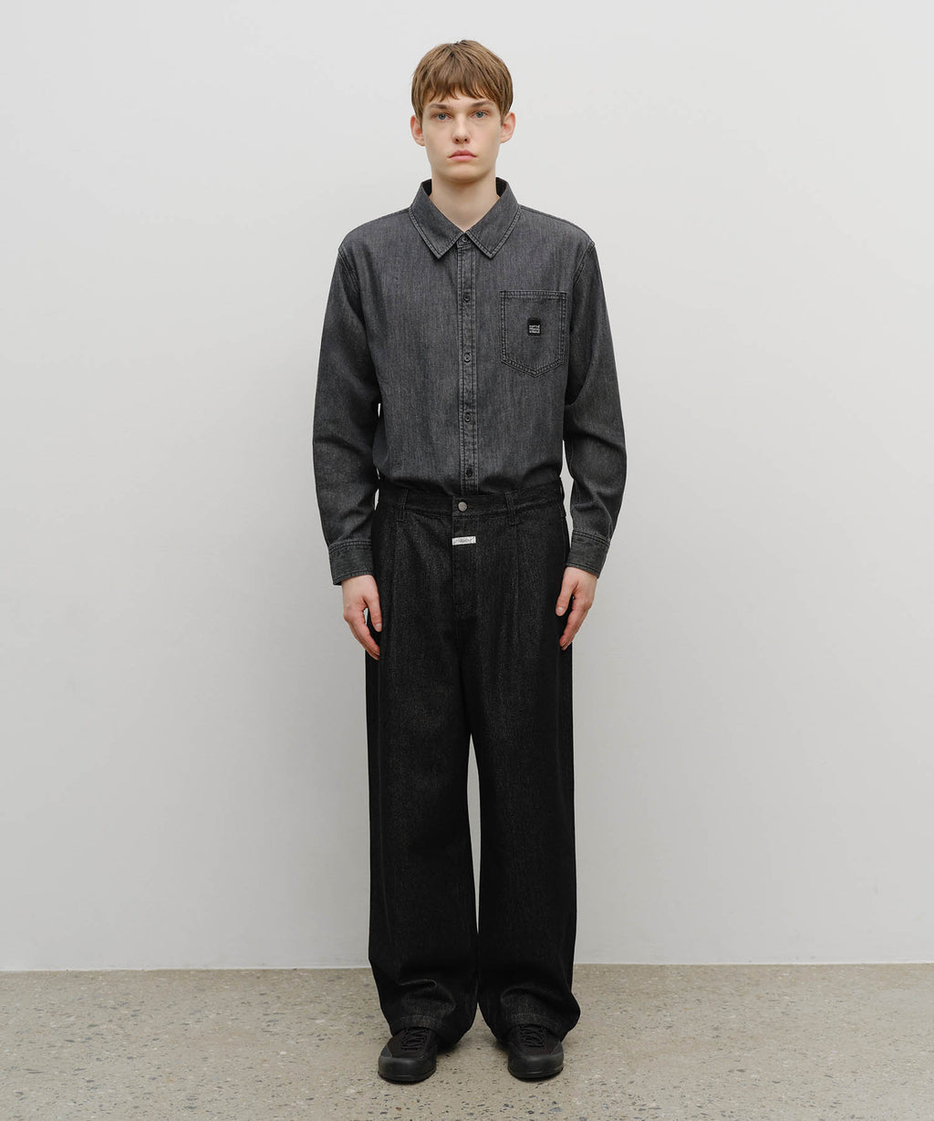 Marithe & Francois Girbaud - Wide Raw Denim Pants (Black) product image 5 | TRAB K-Fashion Australia
