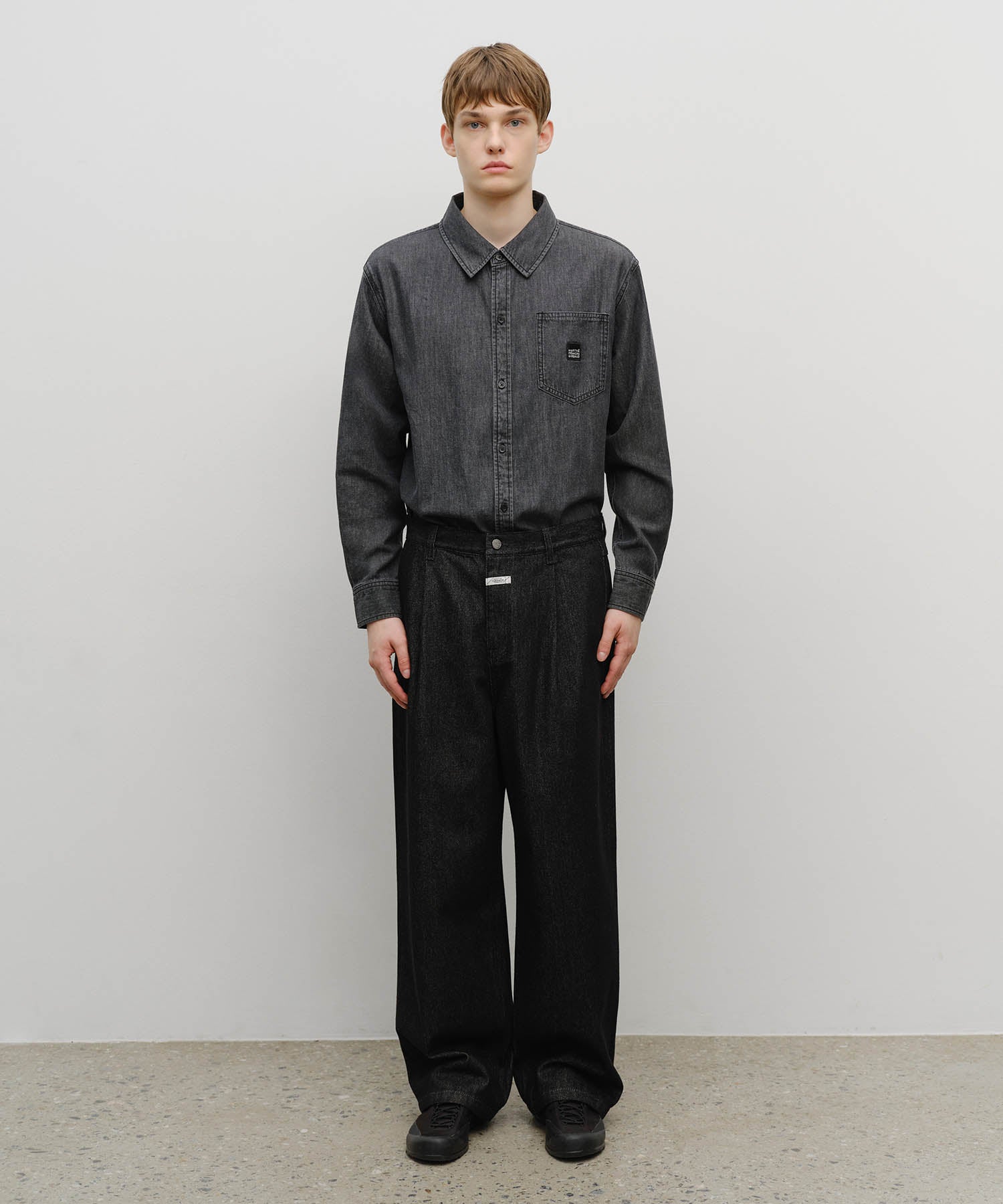 Marithe & Francois Girbaud - Wide Raw Denim Pants (Black) product image 5 | TRAB K-Fashion Australia