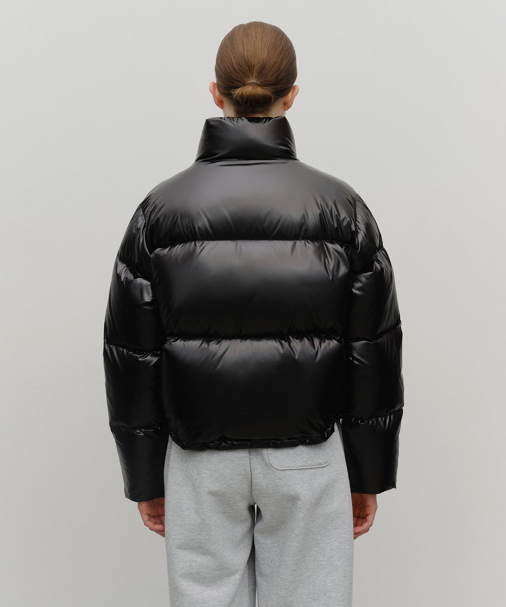 Marithe & Francois Girbaud - Glossy Crop Down Jacket (Black) product image 3 | TRAB K-Fashion Australia