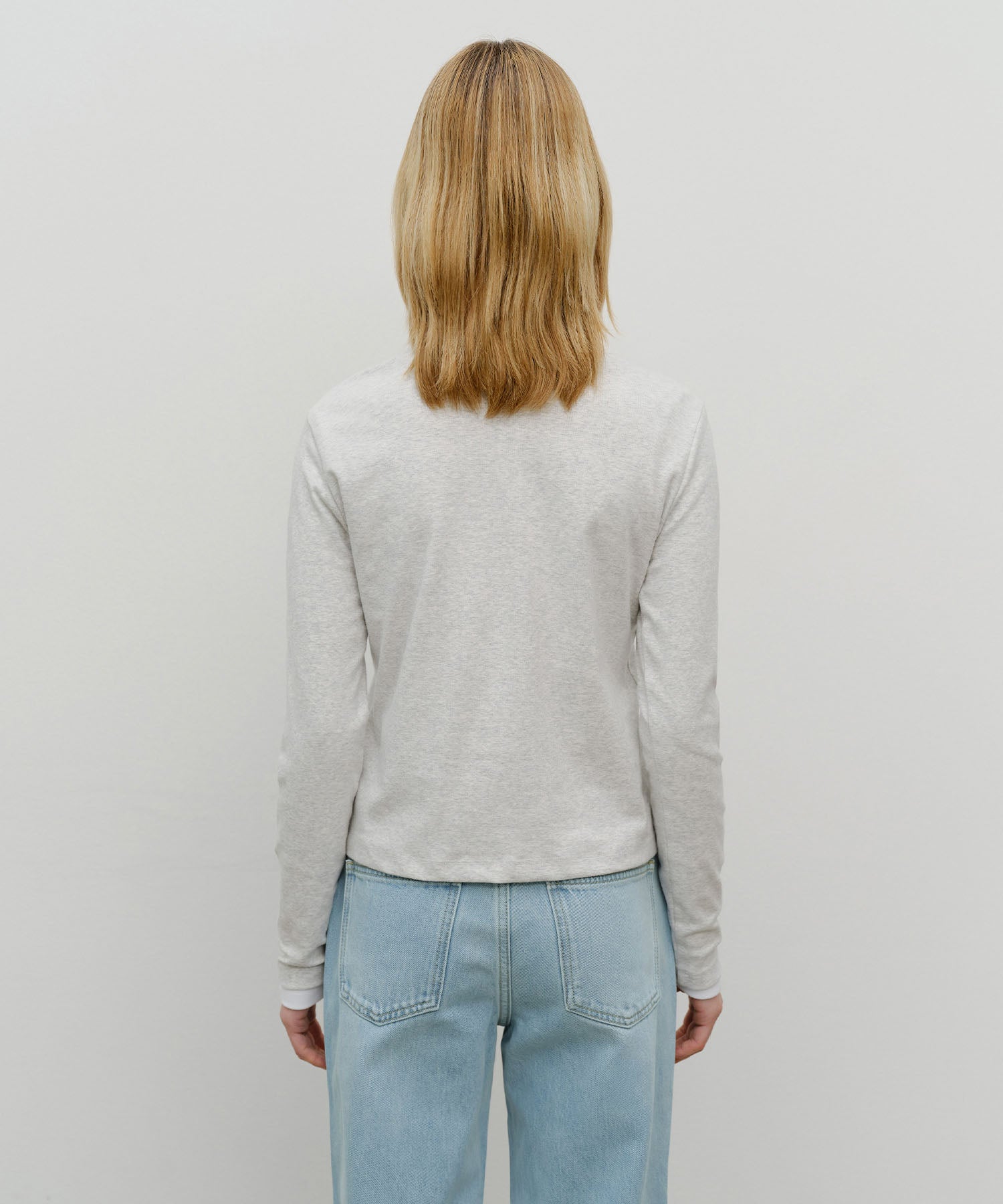 Marithe & Francois Girbaud - Basic Long Sleeve (Light Heather Gray) product image 3 | TRAB K-Fashion Australia