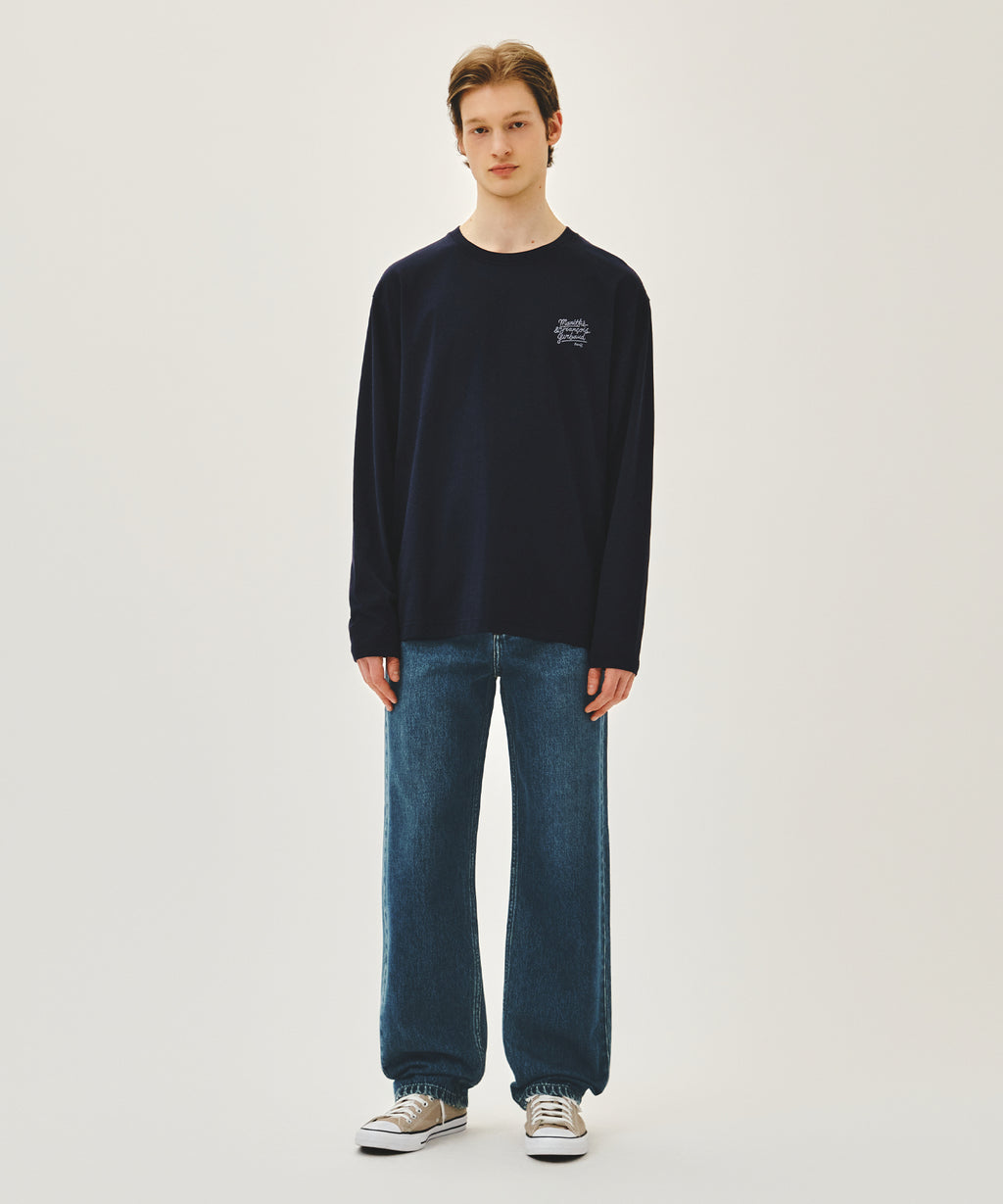 Marithe & Francois Girbaud - New M Slim Straight Denim Pants (Dark Blue) product image 3 | TRAB K-Fashion Australia