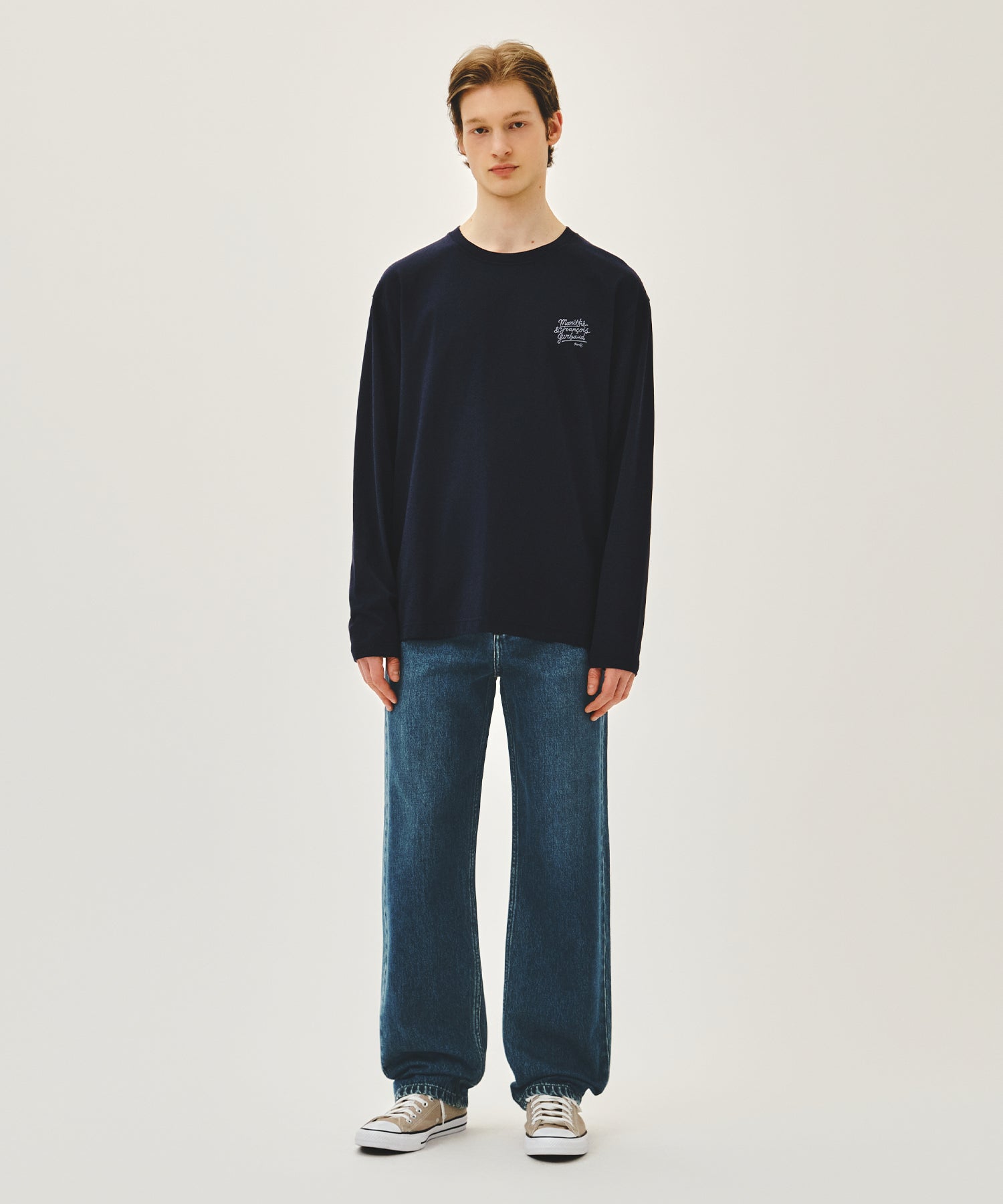 Marithe & Francois Girbaud - New M Slim Straight Denim Pants (Dark Blue) product image 3 | TRAB K-Fashion Australia