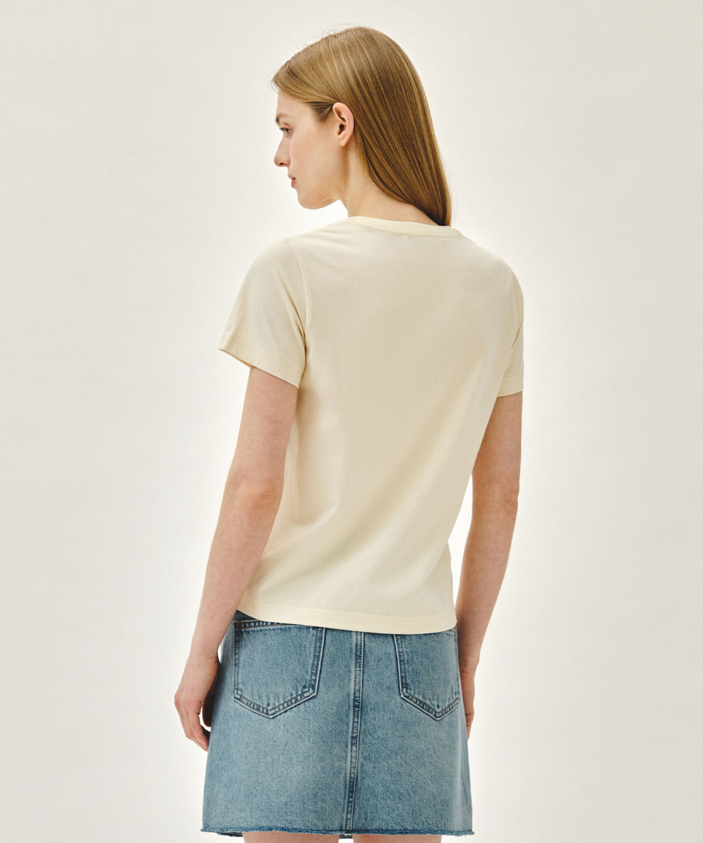 Marithe & Francois Girbaud - Classic Logo Tee (Cream/Green) product image 3 | TRAB K-Fashion Australia