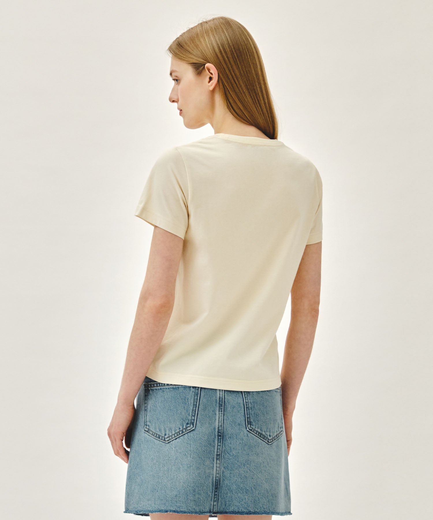 Marithe & Francois Girbaud - Classic Logo Tee (Cream/Green) product image 3 | TRAB K-Fashion Australia