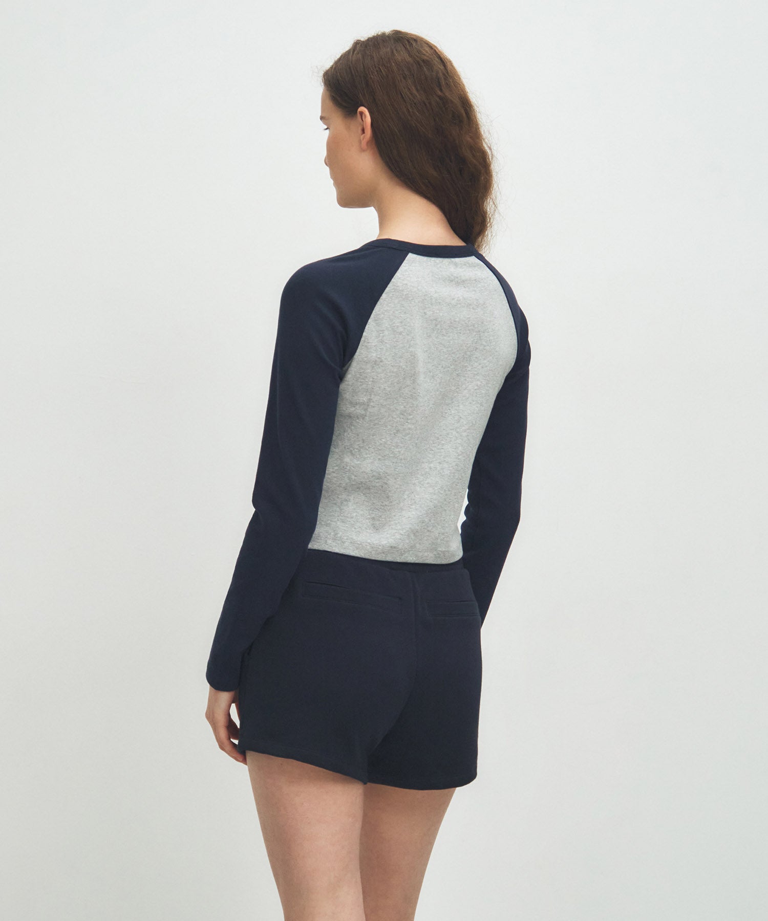 Marithe & Francois Girbaud - Basic Crop Long Sleeve (Heather Gray) product image 3 | TRAB K-Fashion Australia