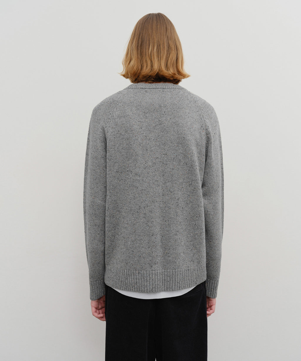 Marithe & Francois Girbaud - Lettering Logo Knit Pullover (Heather Gray) product image 3 | TRAB K-Fashion Australia