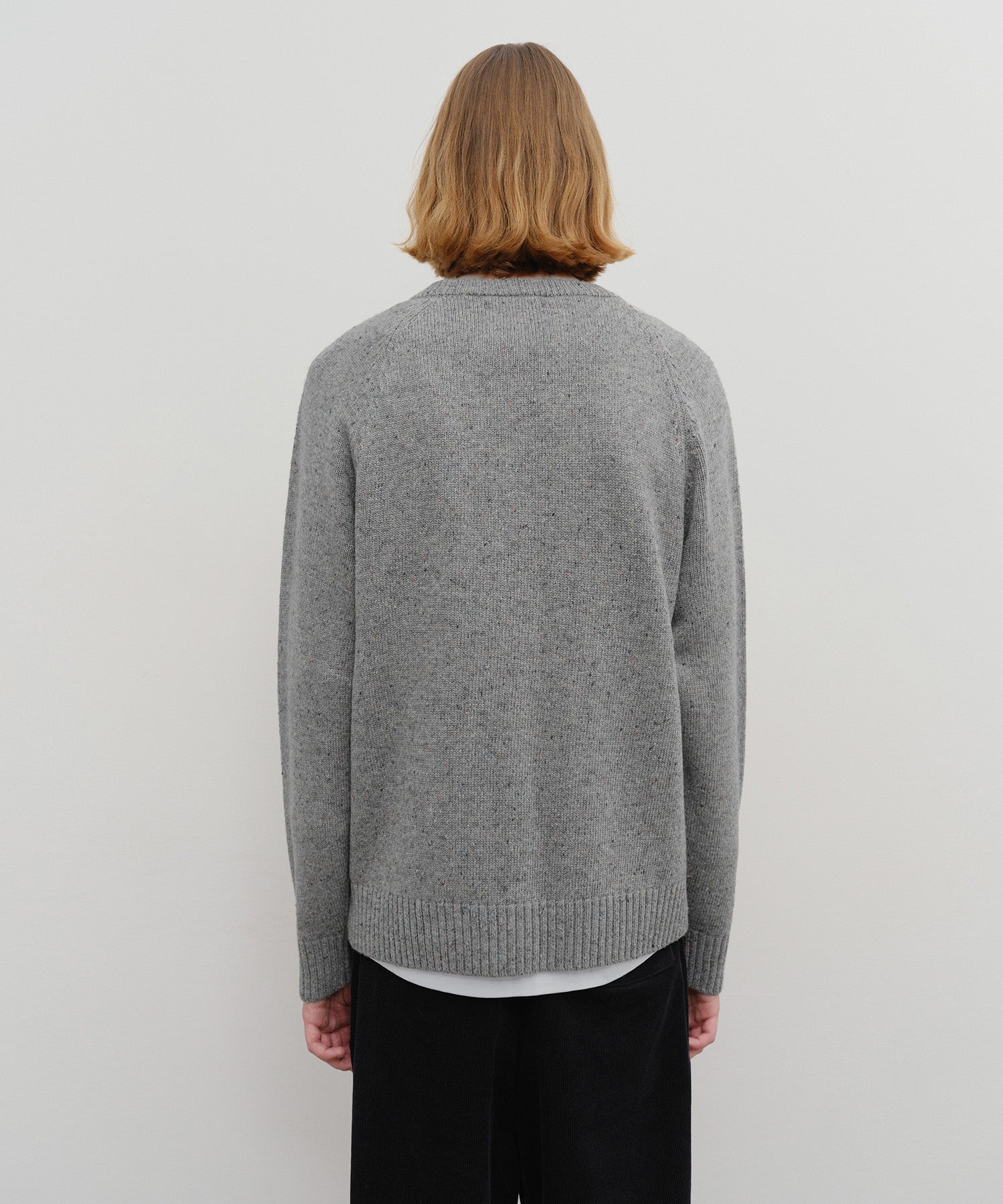 Marithe & Francois Girbaud - Lettering Logo Knit Pullover (Heather Gray) product image 3 | TRAB K-Fashion Australia